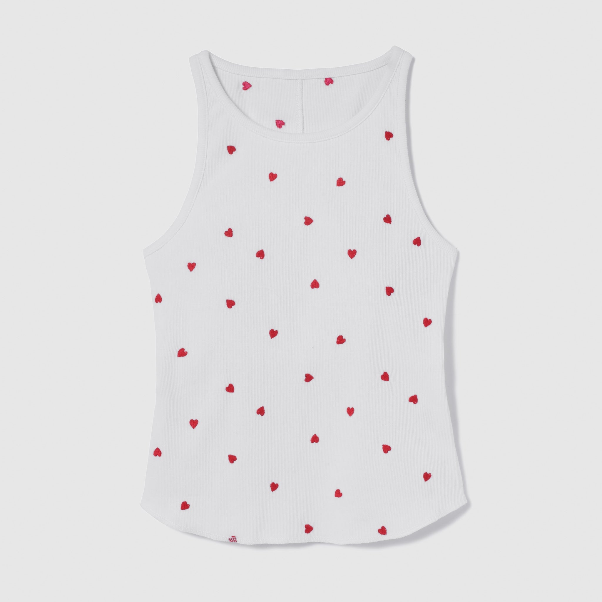 Heart embroideryパッドinアメスリタンク