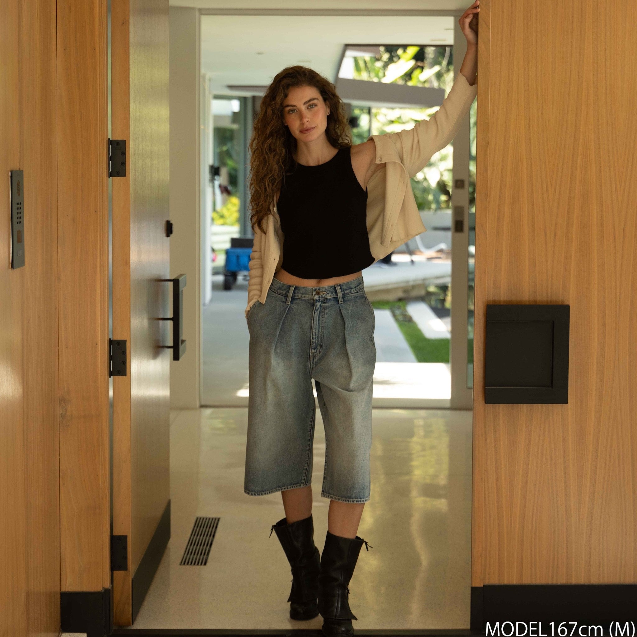 C/L 2FACE padded short American slim tank