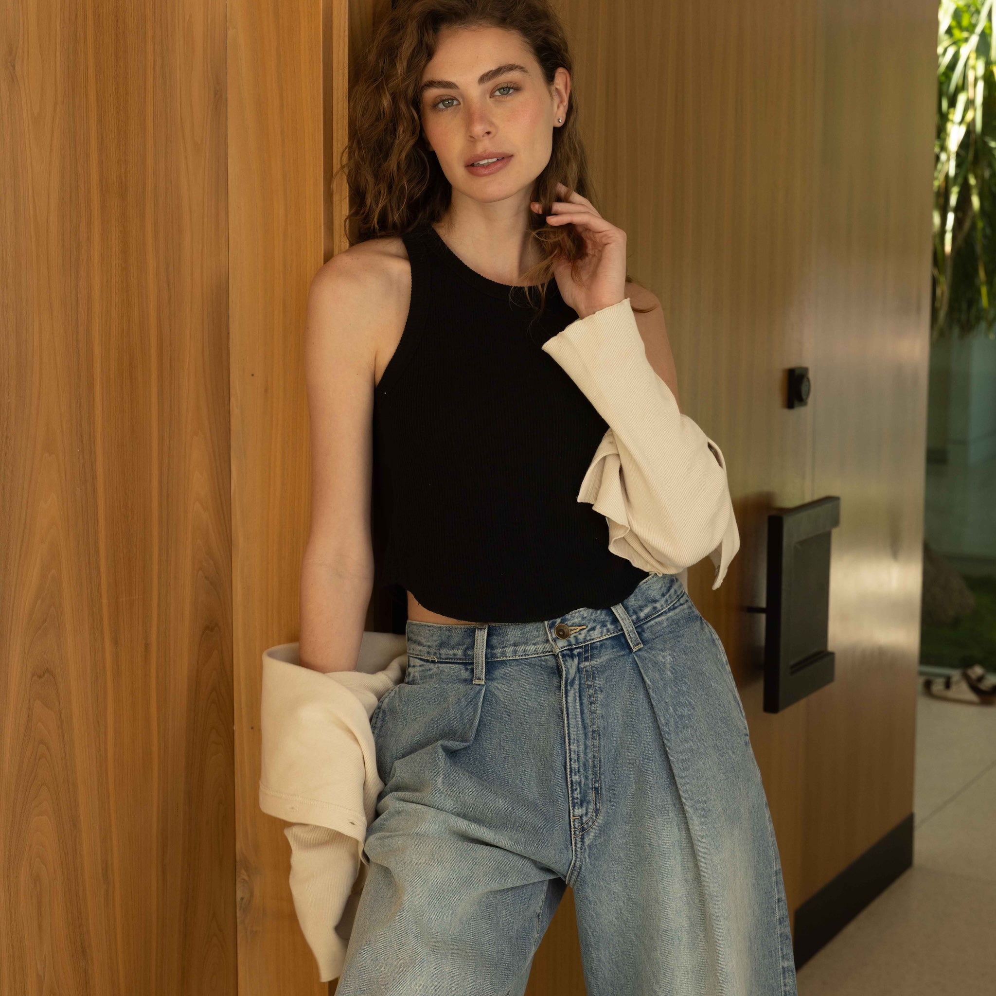 C/L 2FACE padded short American slim tank