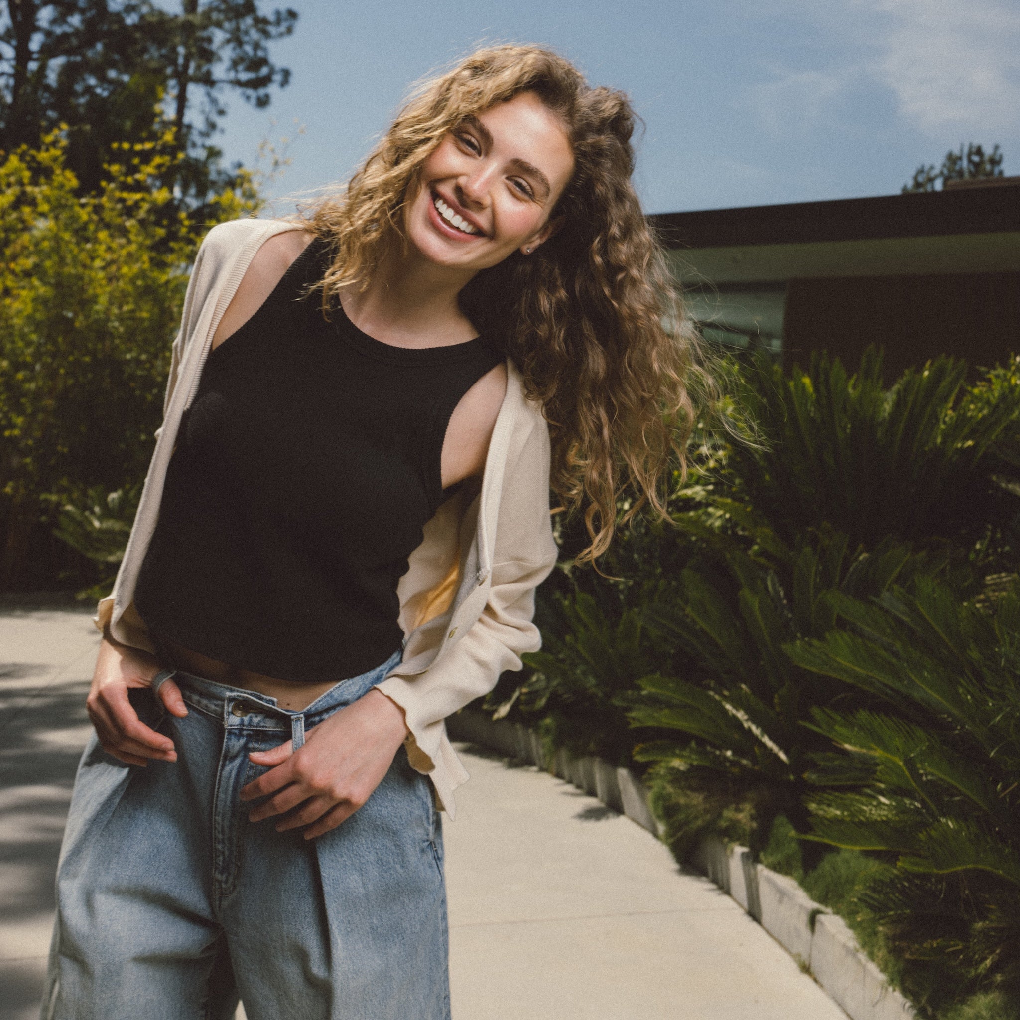 C/L 2FACE padded short American slim tank