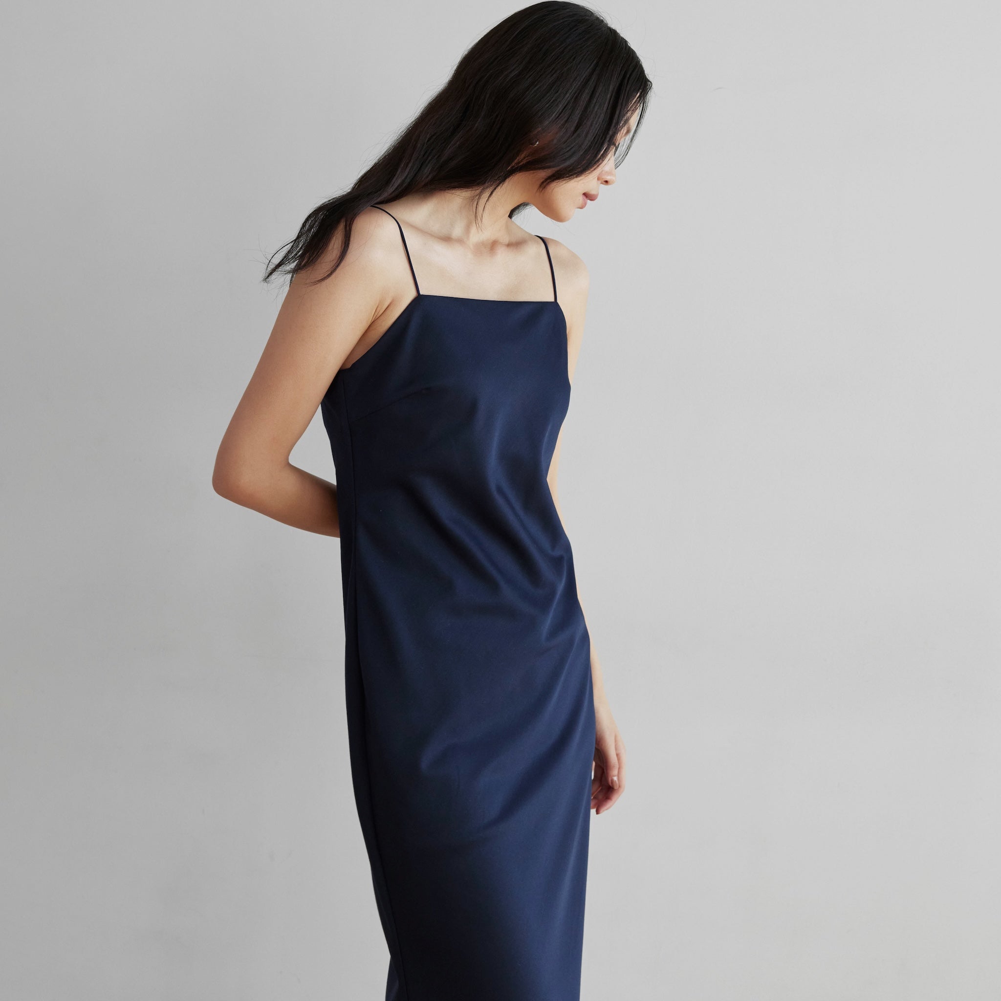 Soft flare spaghetti dress