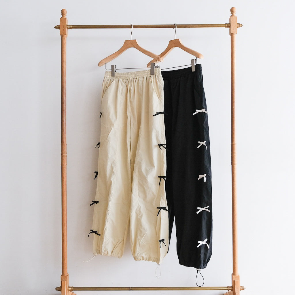 Side mini Ribbon Sportyパンツ 