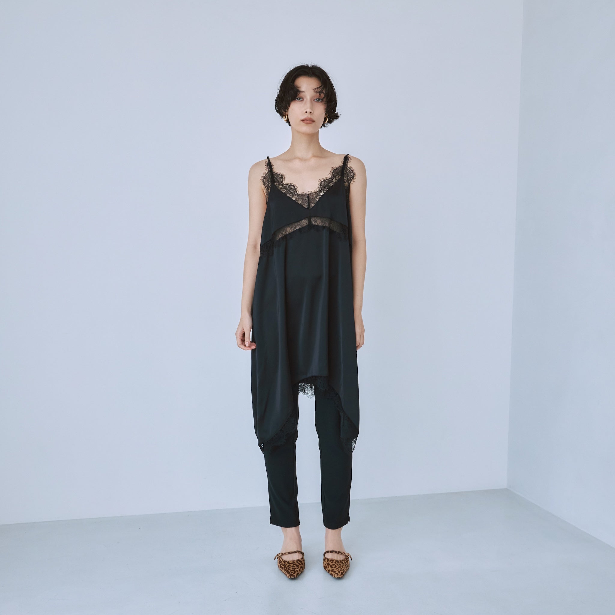 SLIM STRETCH RIB PANTS