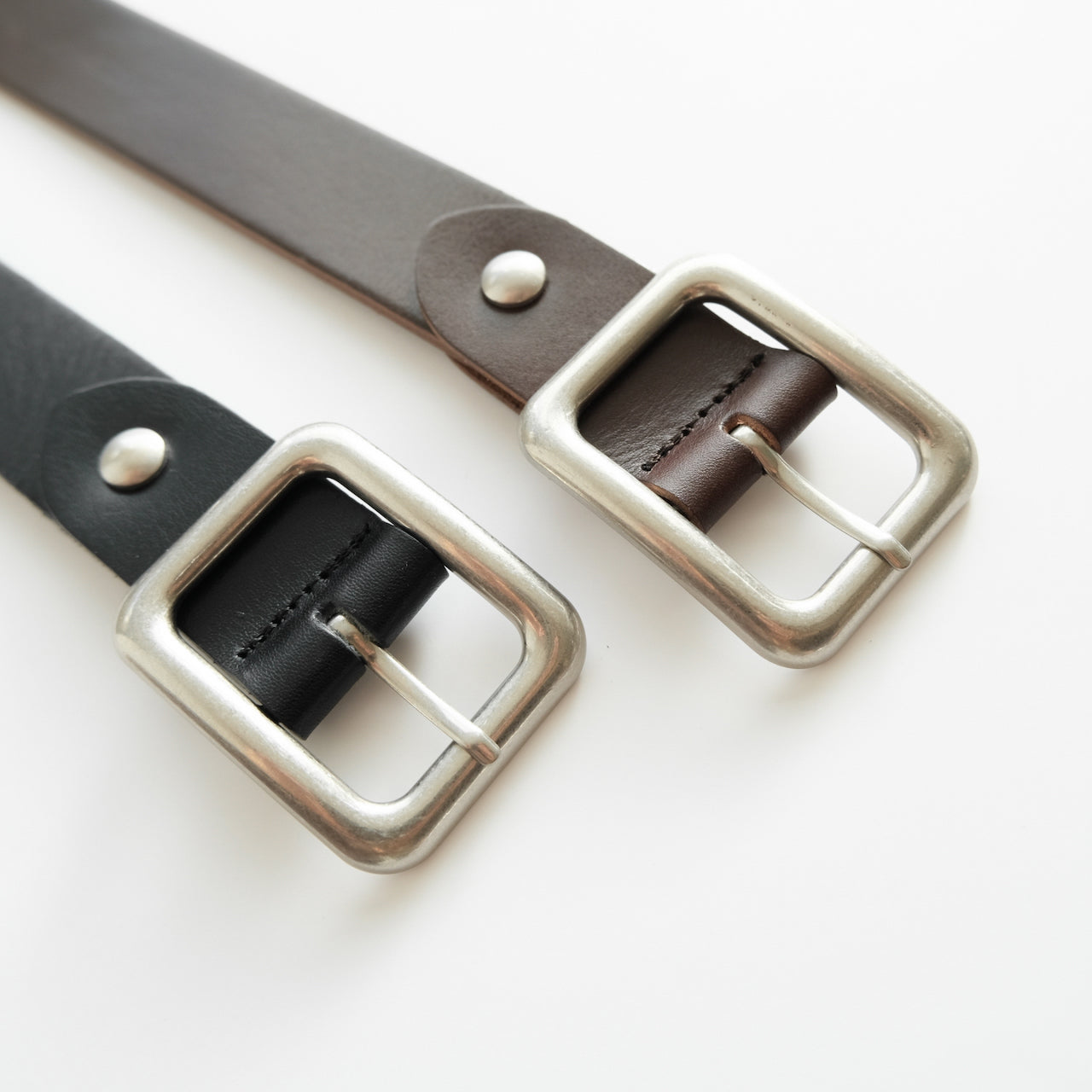 SQUARE BUCKLE LEATHER BELT