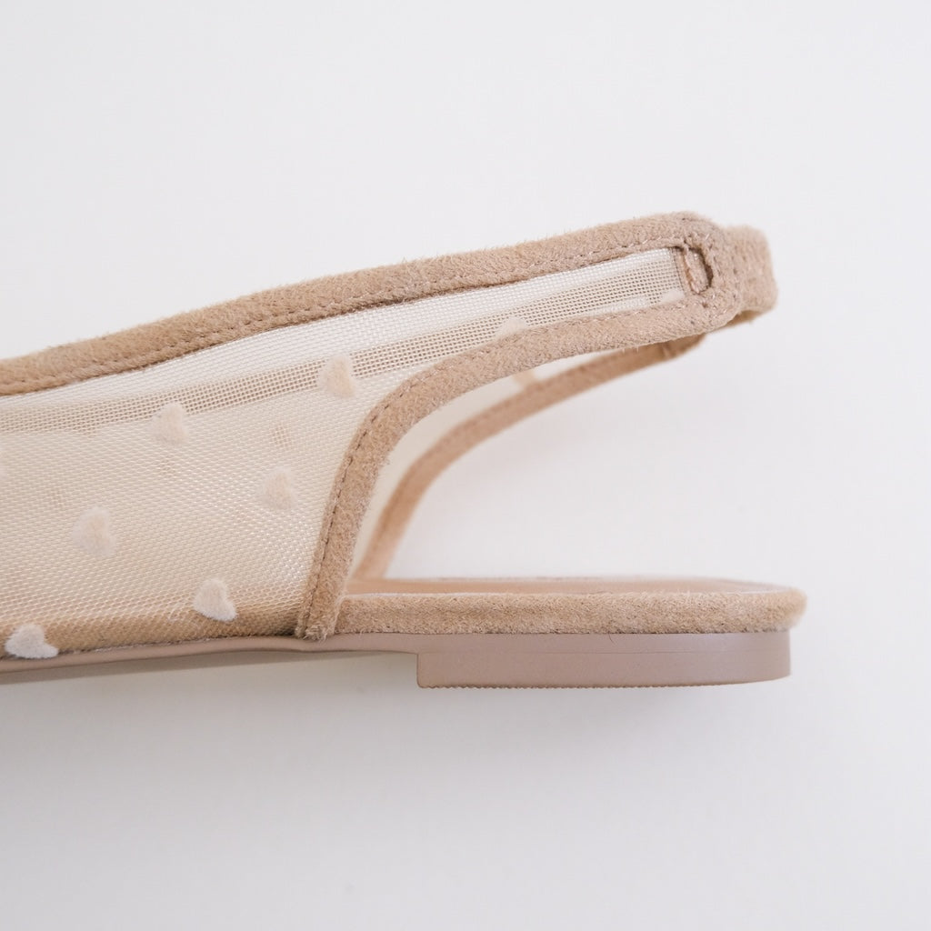 HEART TULLE Strap Mules
