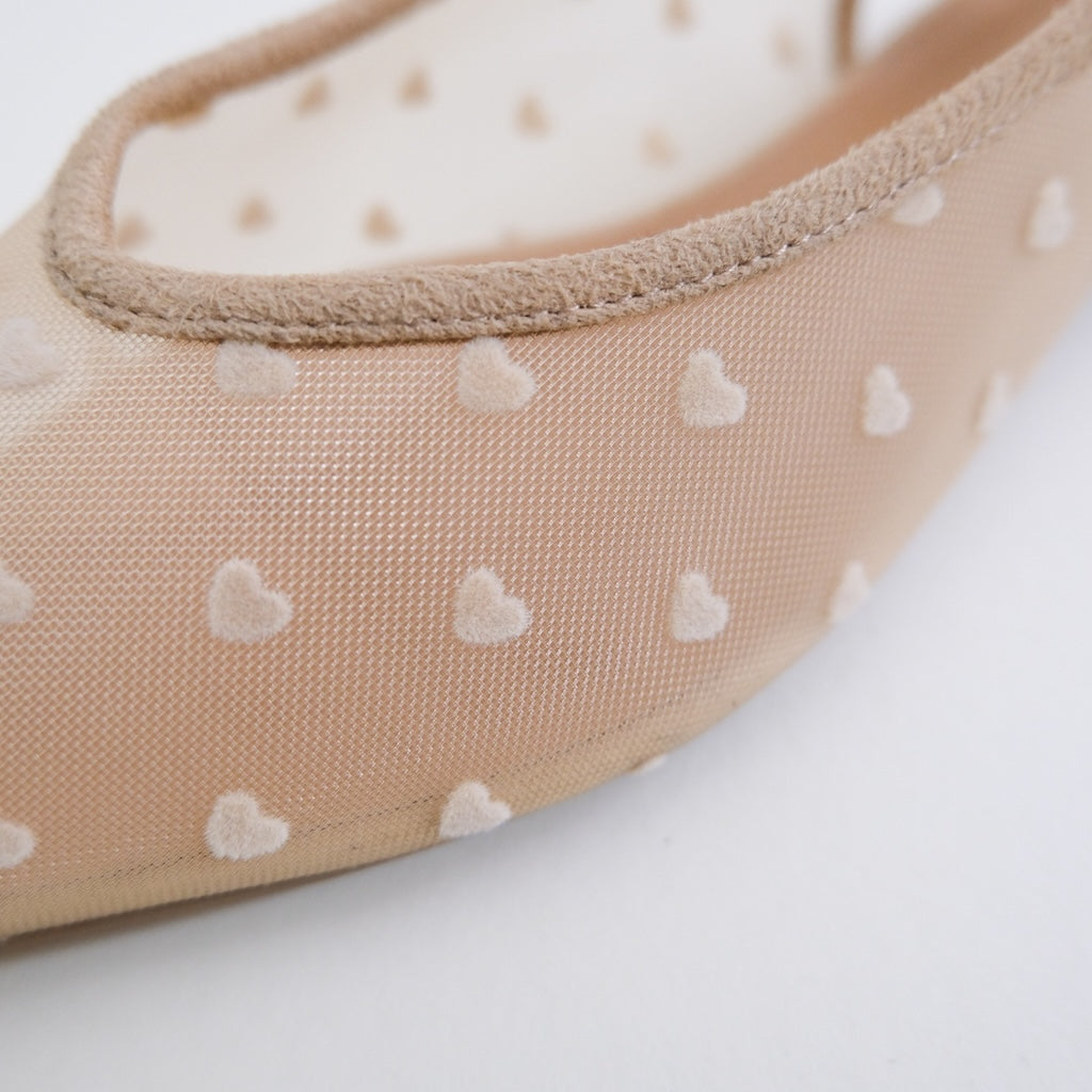 HEART TULLE Strap Mules