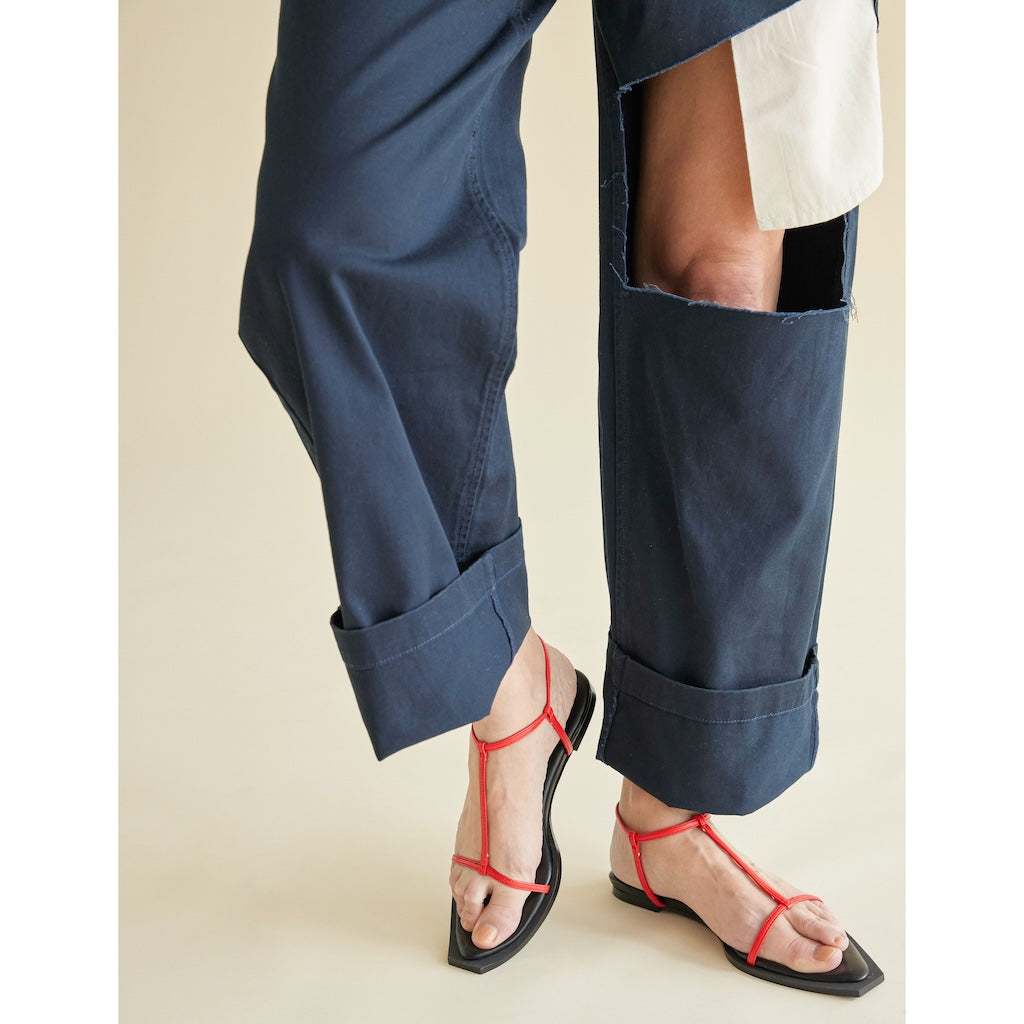 pointed square flat sandals