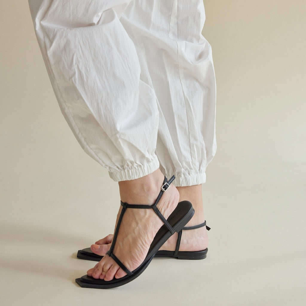 pointed square flat sandals