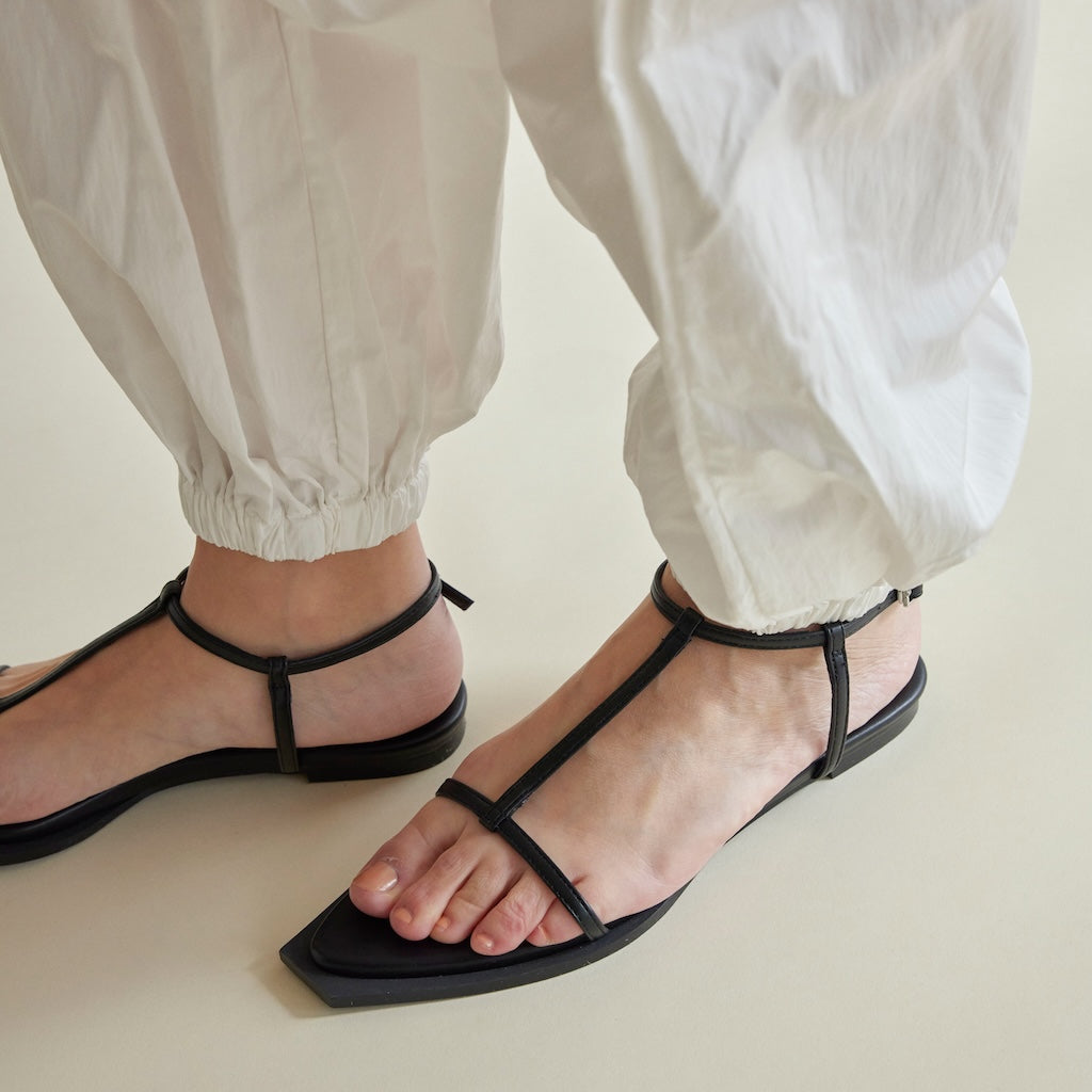 pointed square flat sandals