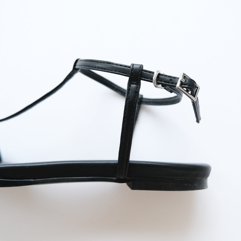 pointed square flat sandals