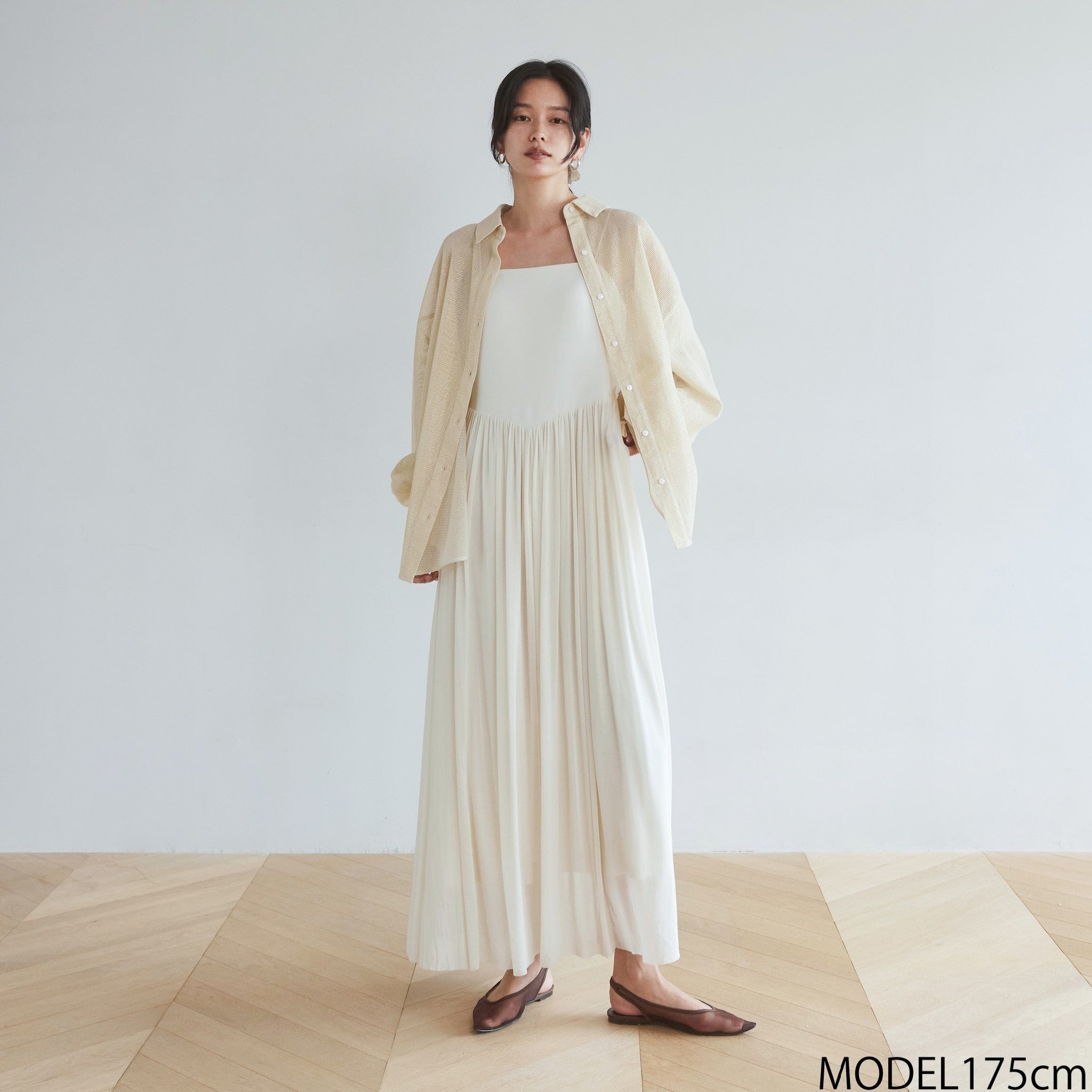 Cotton Mesh ルーズシャツ