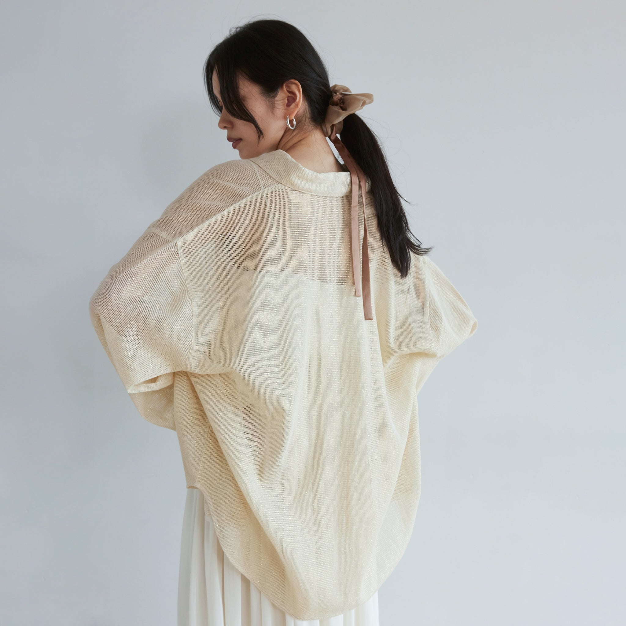 Cotton Mesh ルーズシャツ