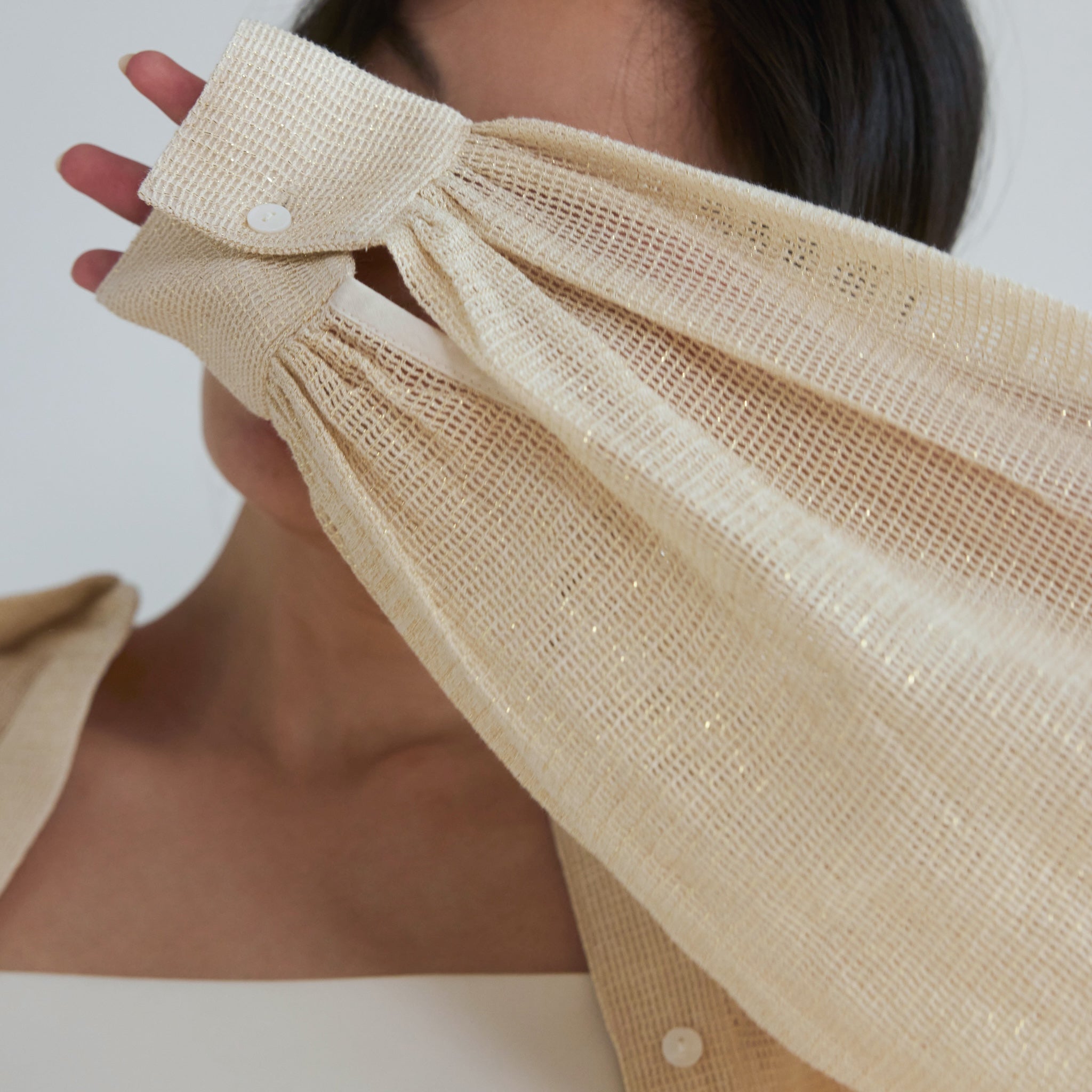 Cotton Mesh ルーズシャツ