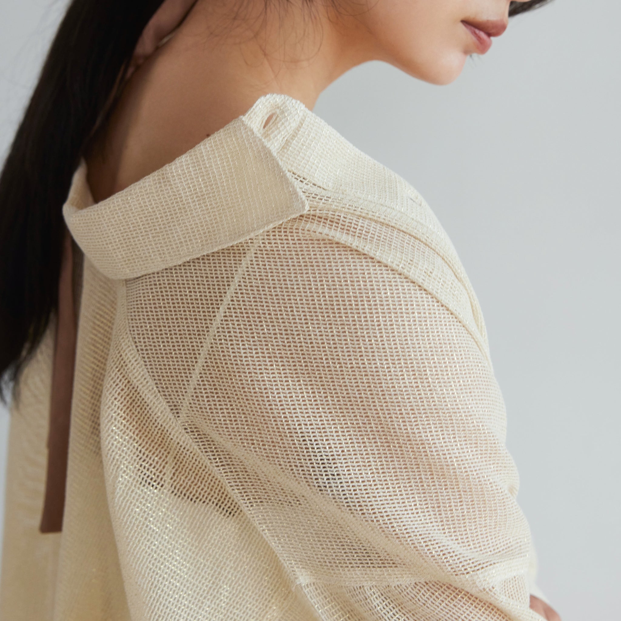 Cotton Mesh ルーズシャツ