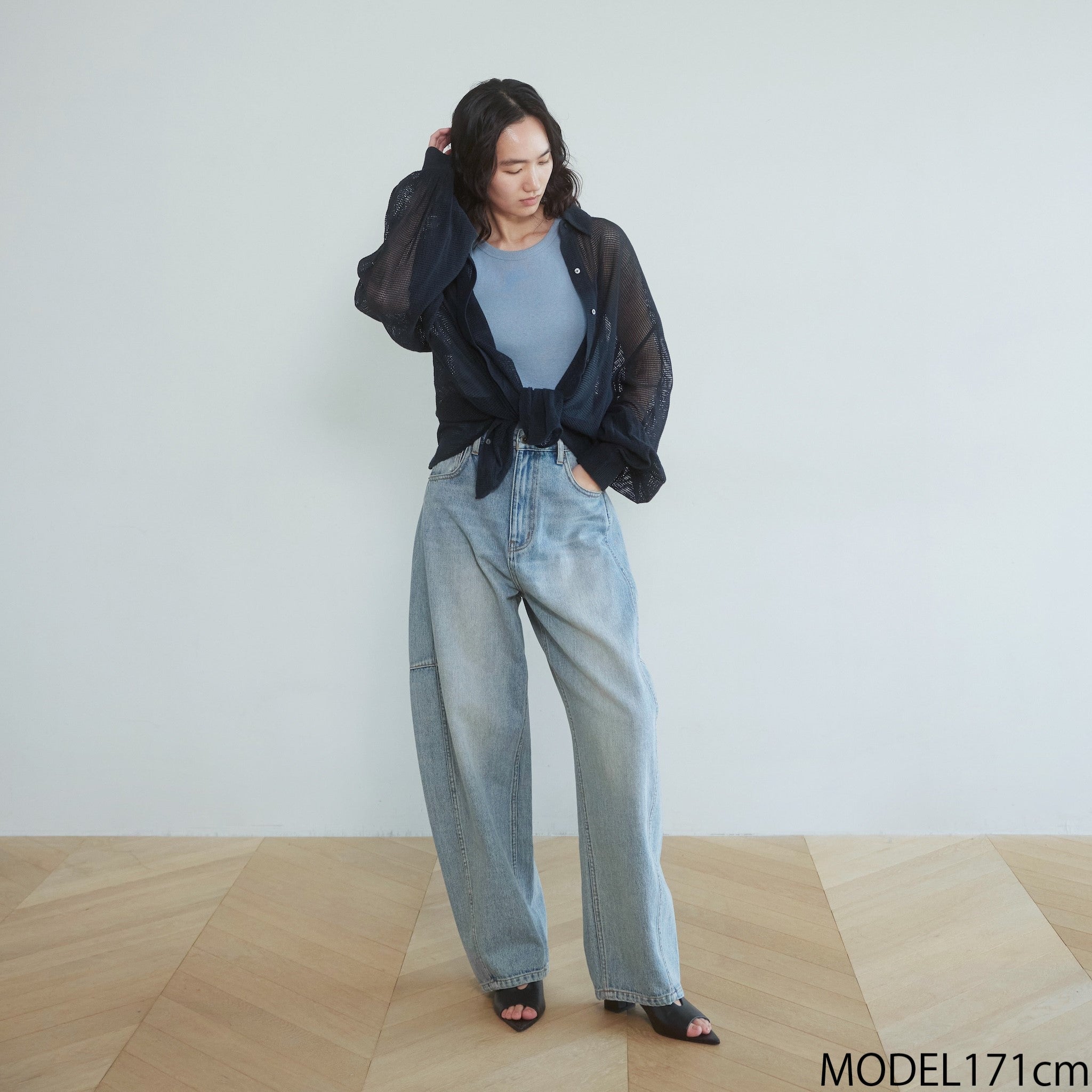 Cotton Mesh ルーズシャツ