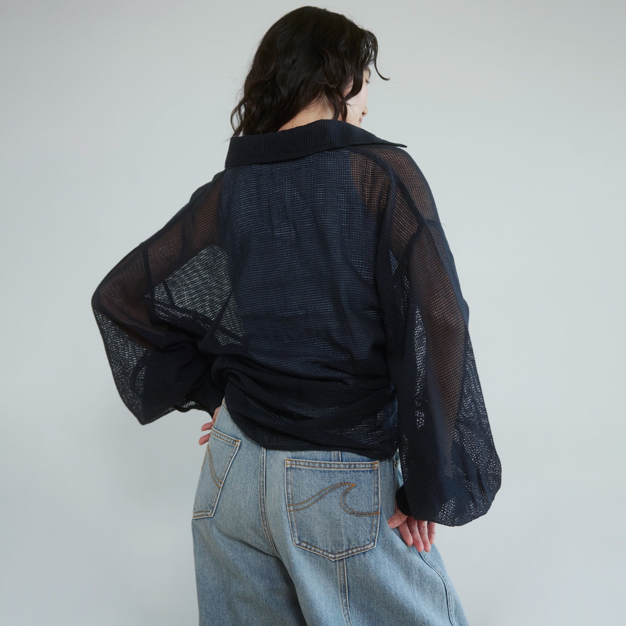 Cotton Mesh ルーズシャツ