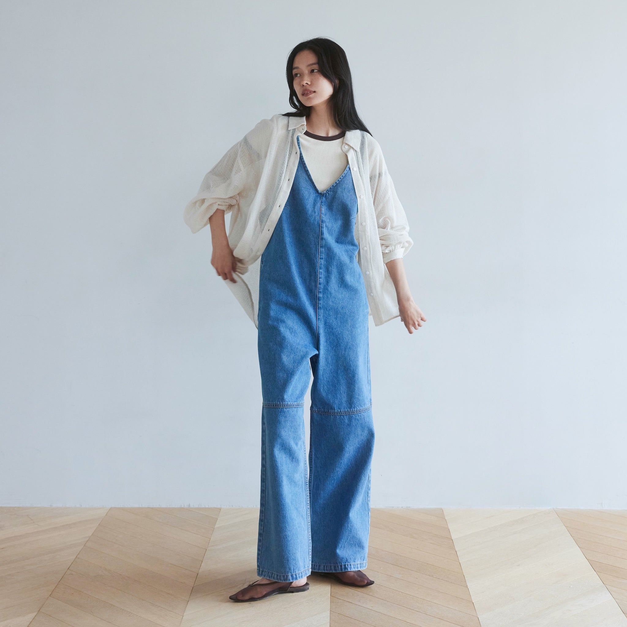 Cotton Mesh ルーズシャツ