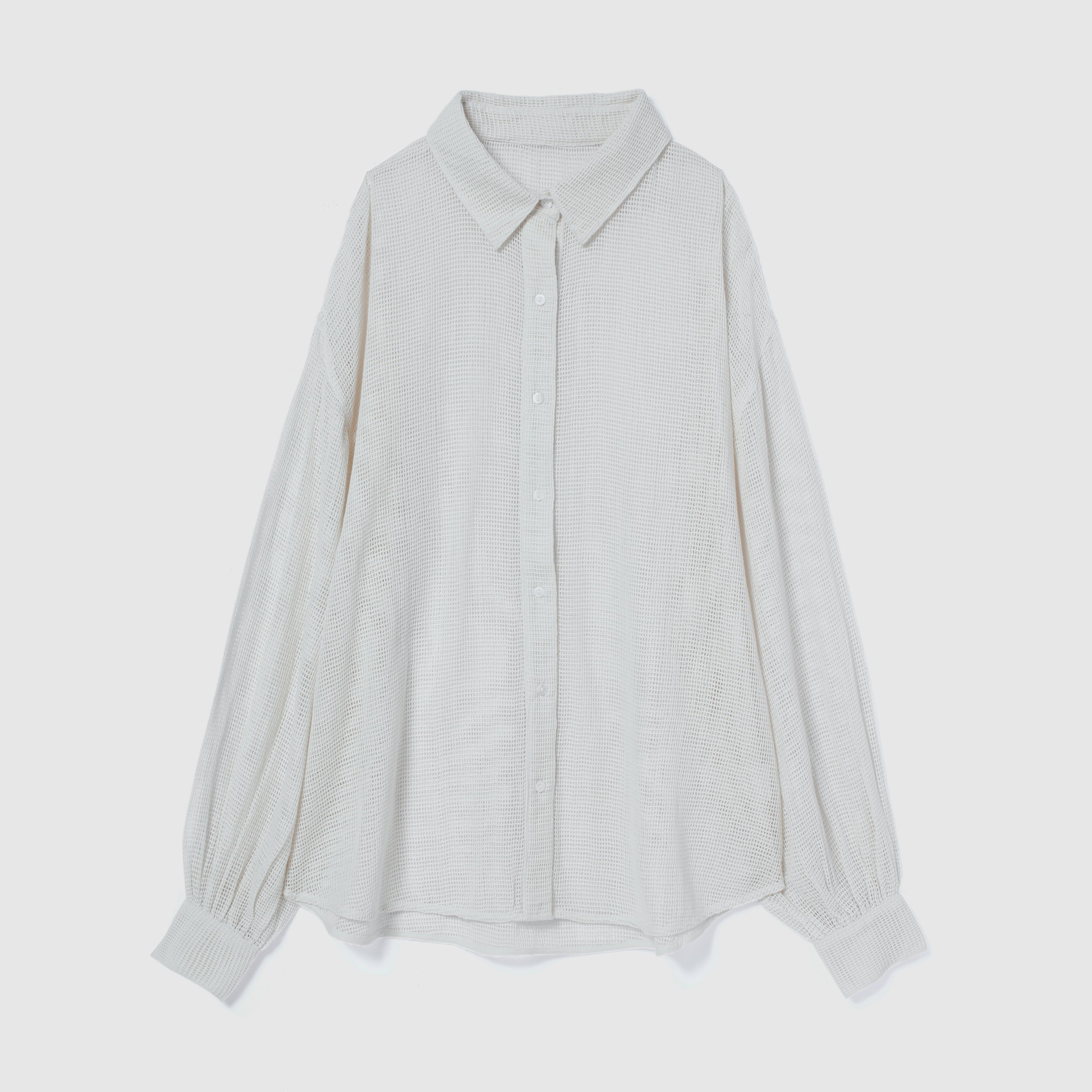 Cotton Mesh ルーズシャツ
