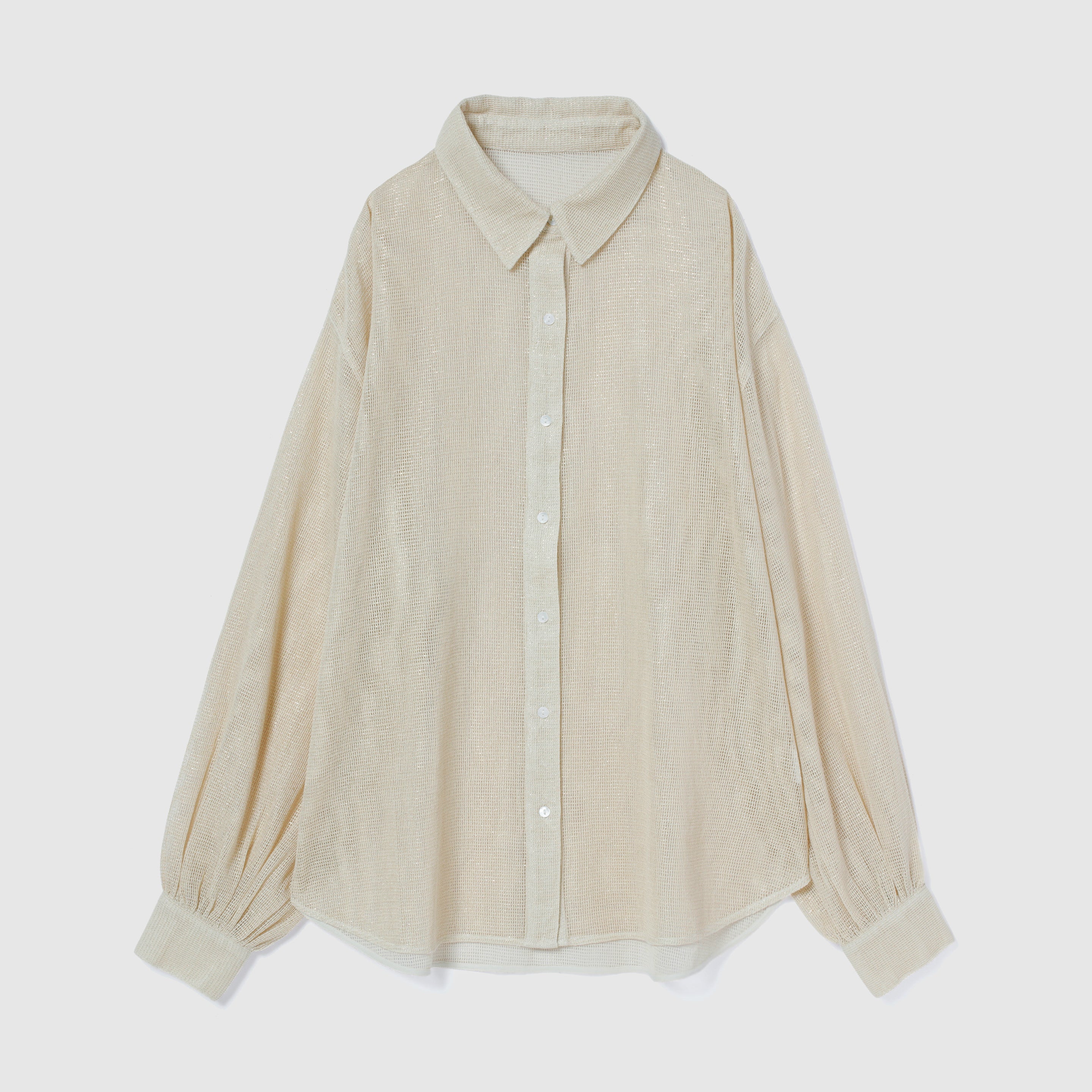 Cotton Mesh ルーズシャツ
