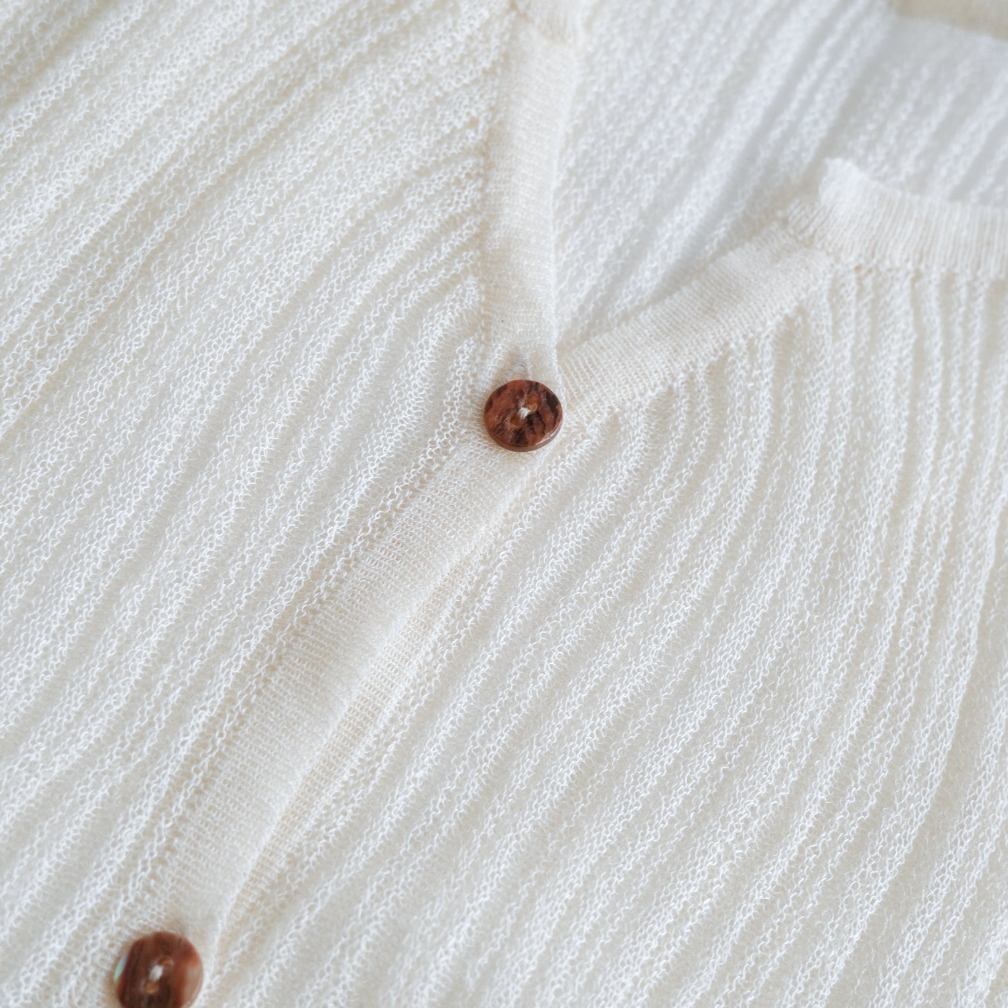 LightシアーランダムRIBショートカーデ