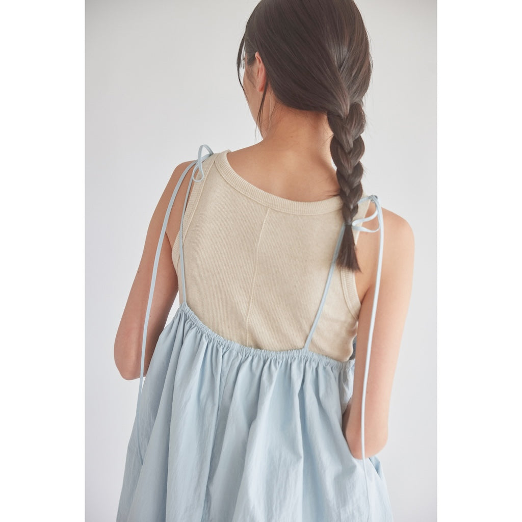 shoulder Ribbonコクーンワンピース