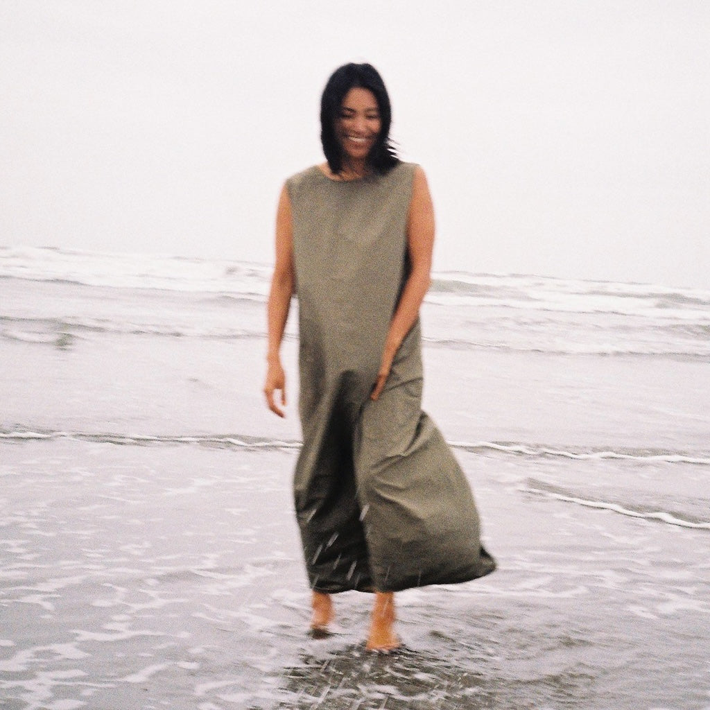 Collab quick-dry 2way tank dress