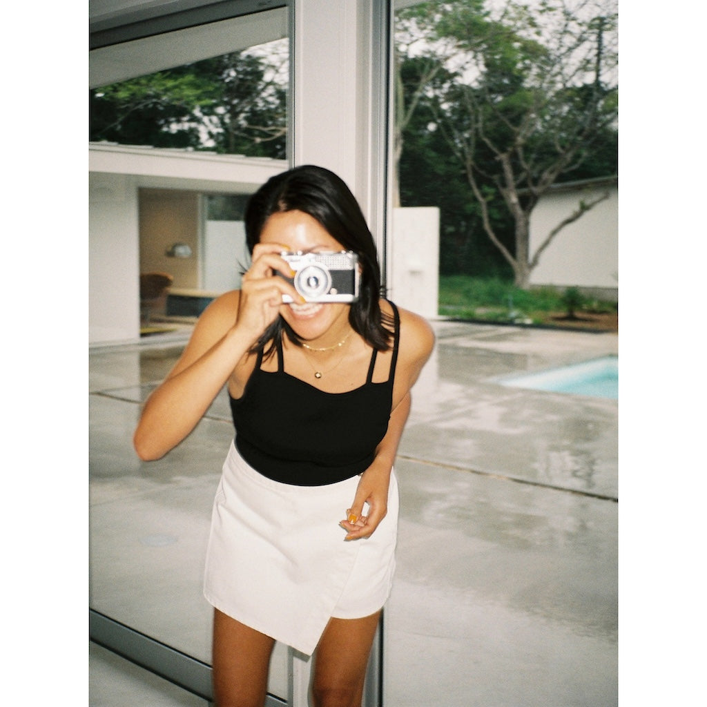 collab Denimラップショートパンツ