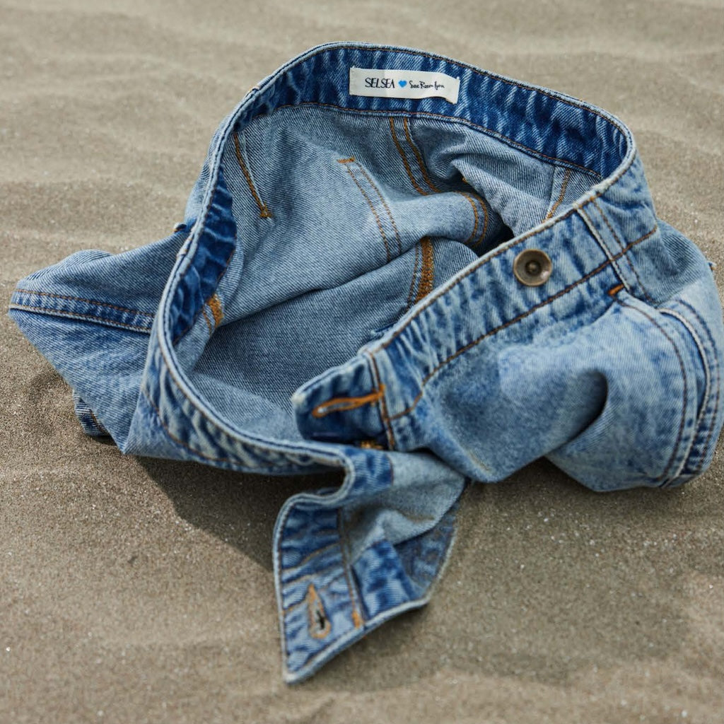 collab Denimラップショートパンツ