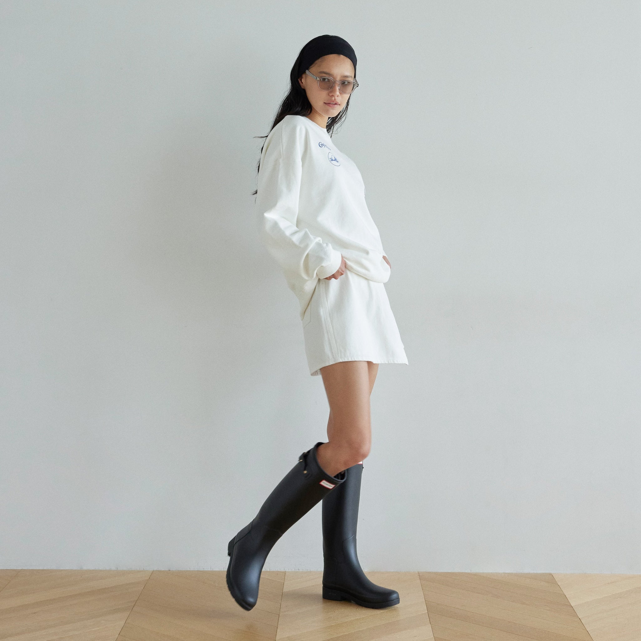 collab Denimラップショートパンツ