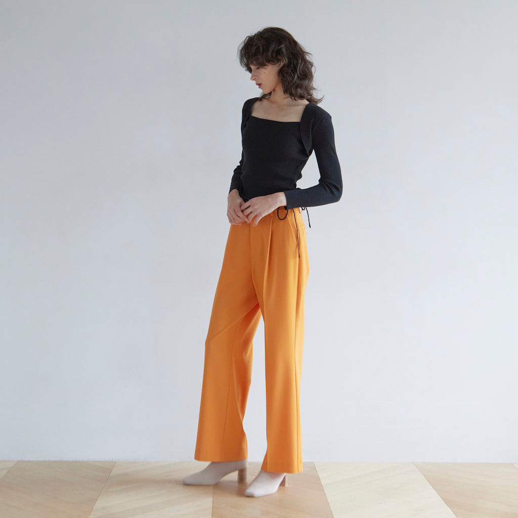 Stretch twill straight pants