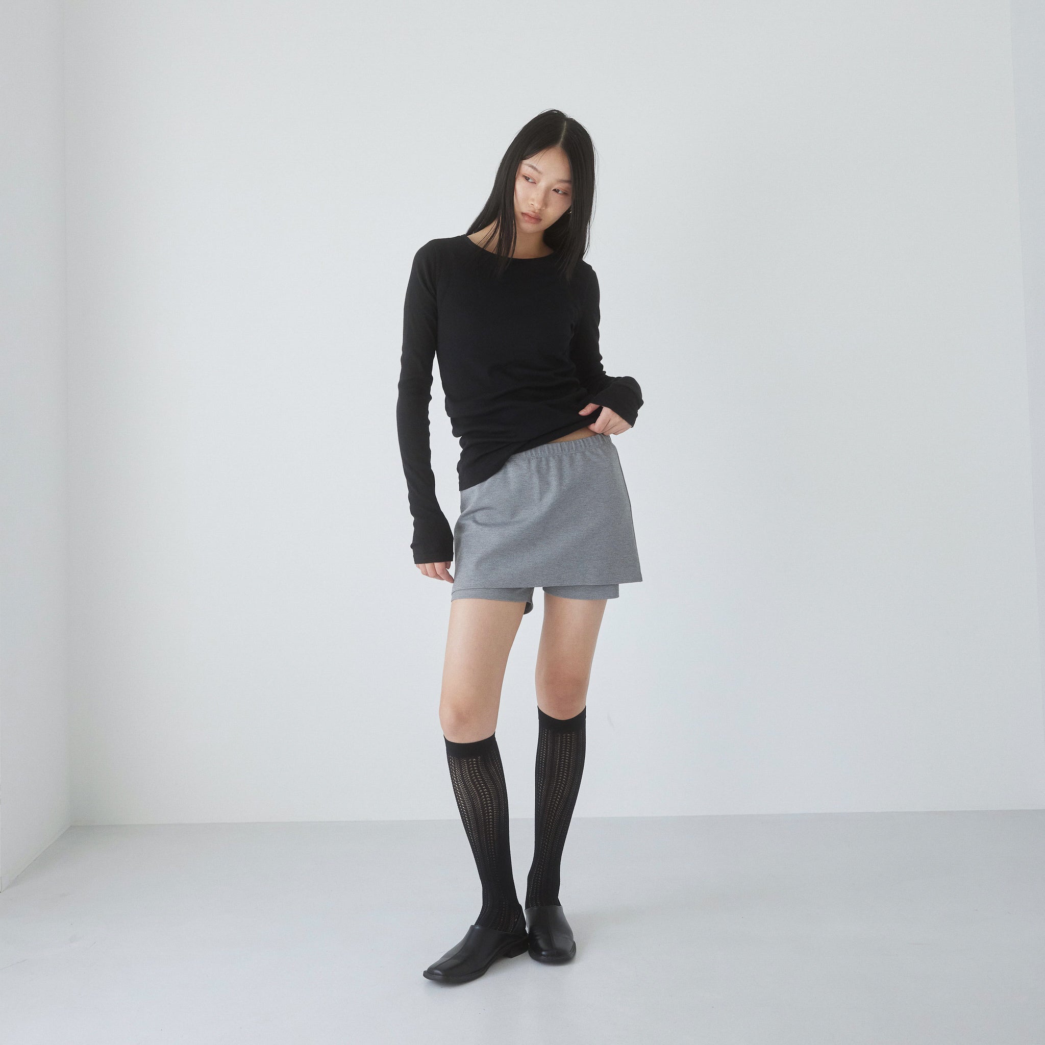 Light Sheer RIB Fitトップス