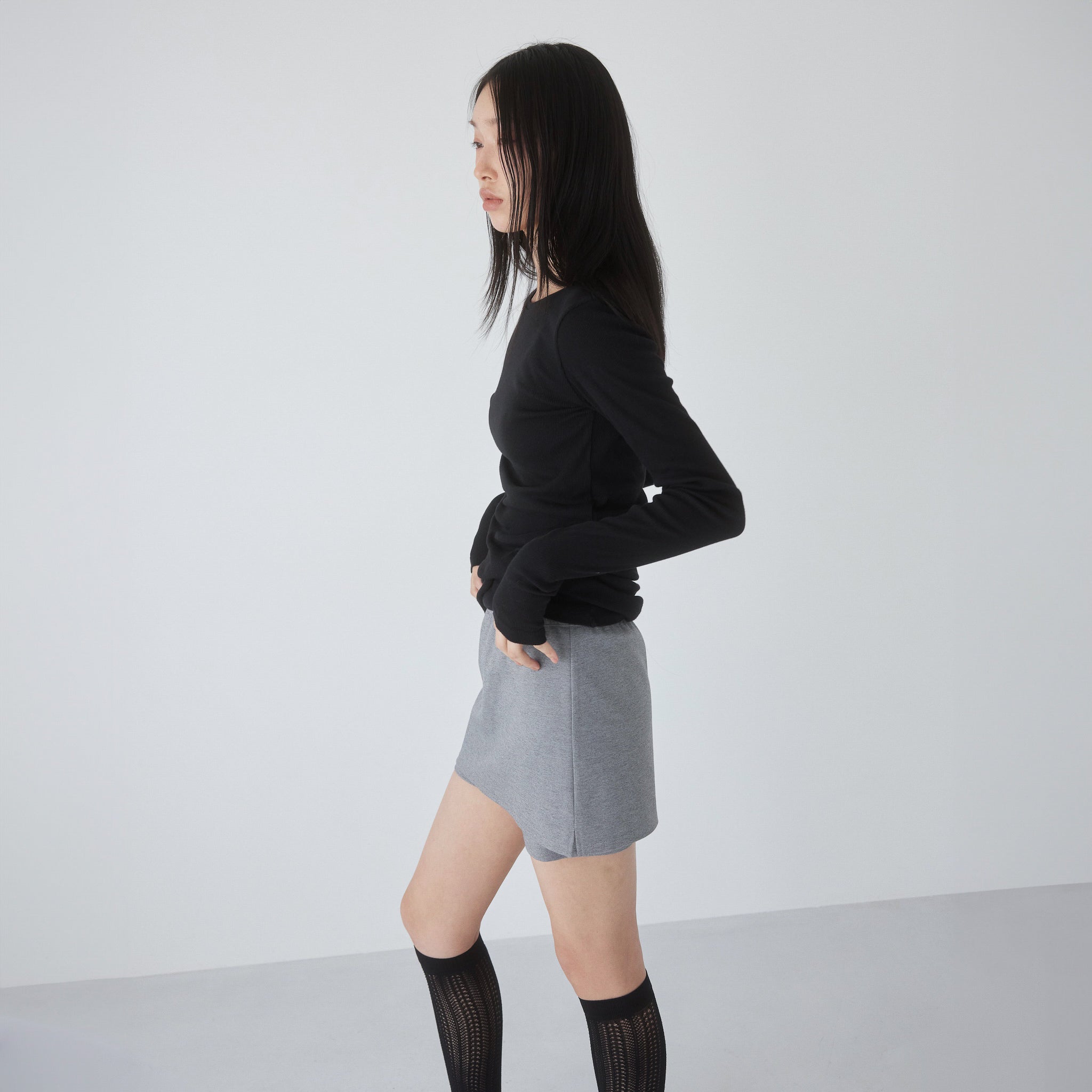 Light sheer rib fit top