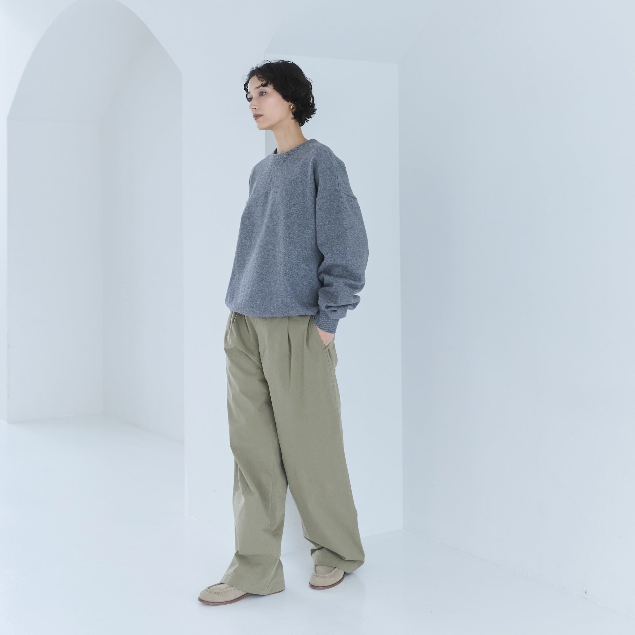 Sweatlike loose knit pullover