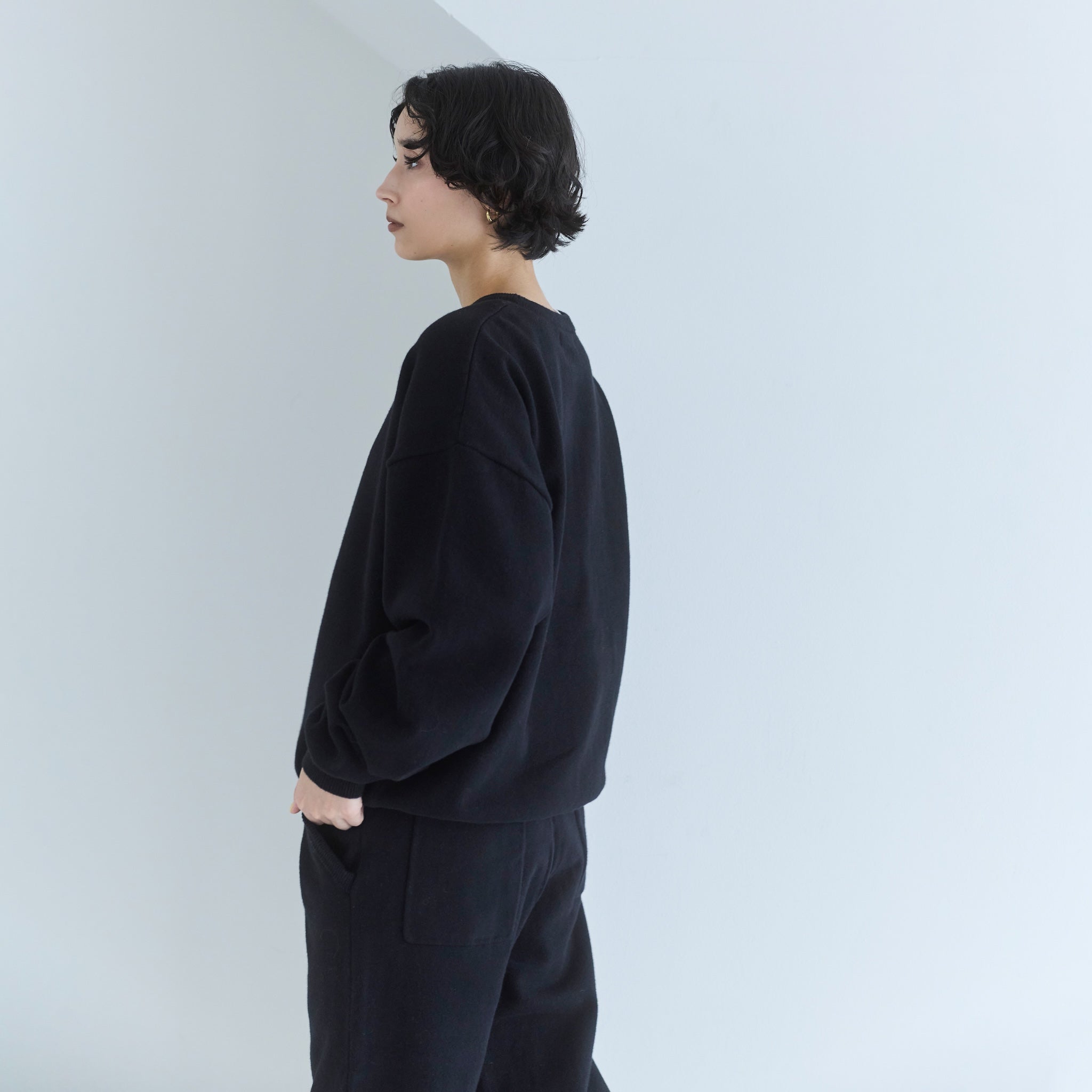 Sweatlikeルーズニットプルオーバー