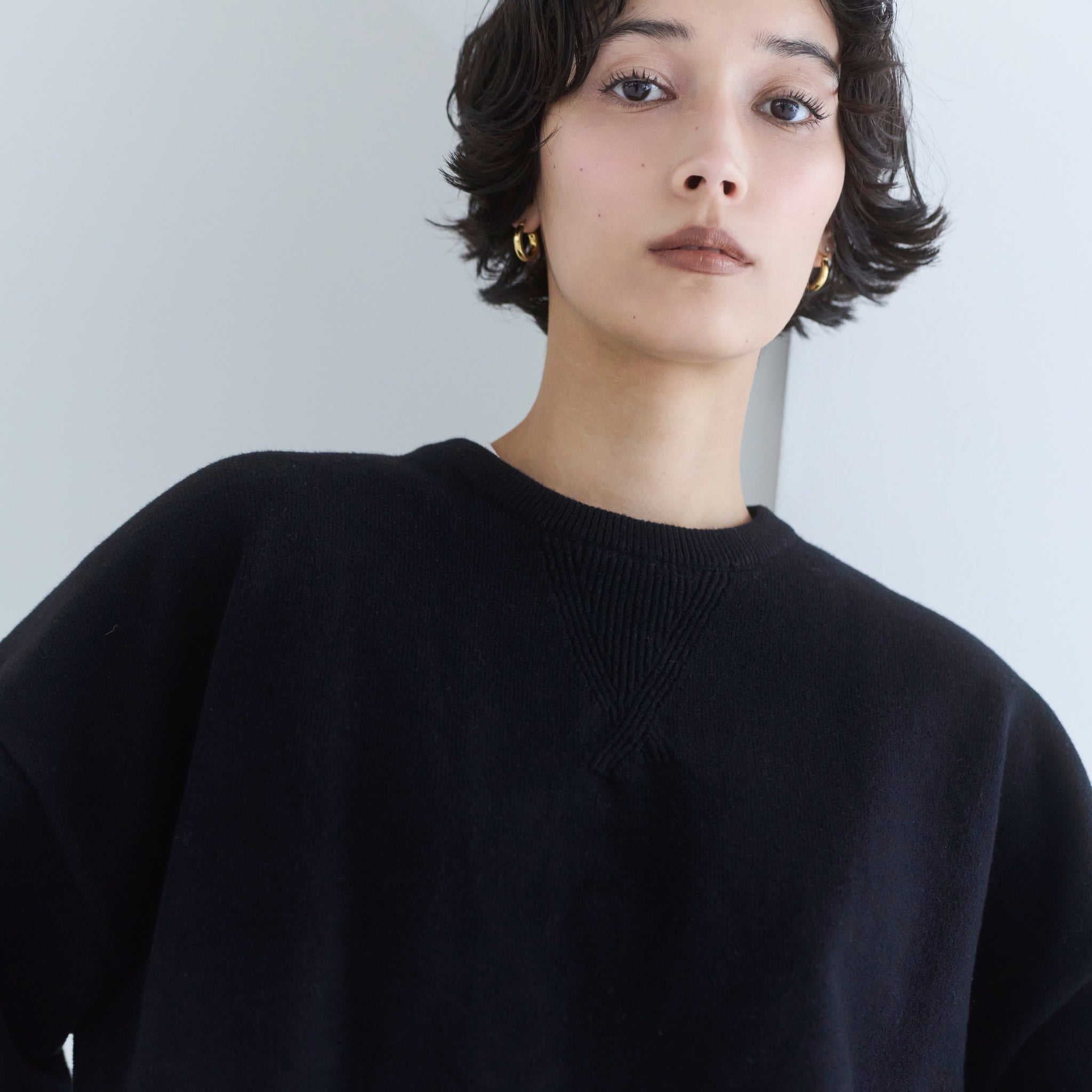 Sweatlike loose knit pullover