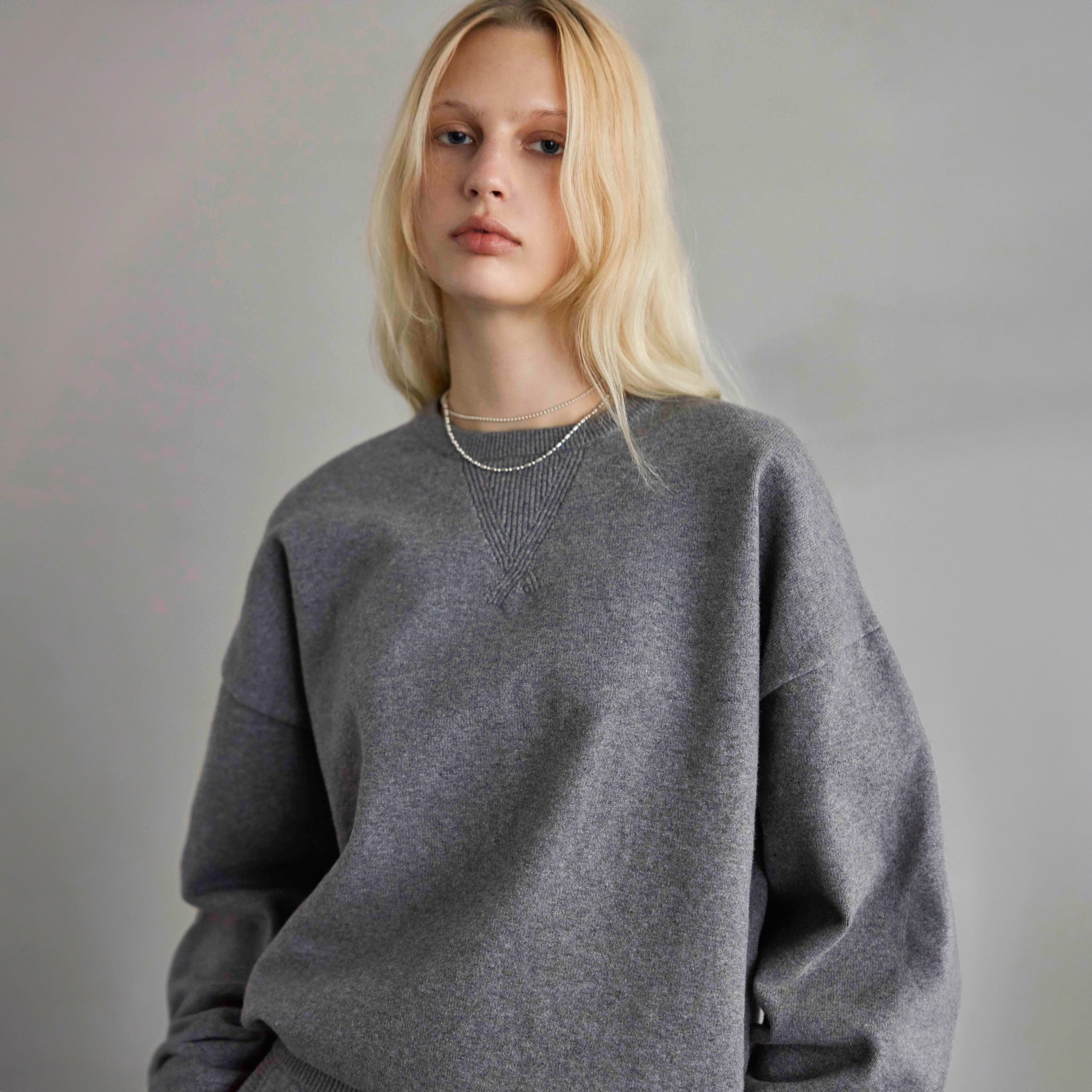 searoomlynn Sweatlikeルーズニットプルオーバー