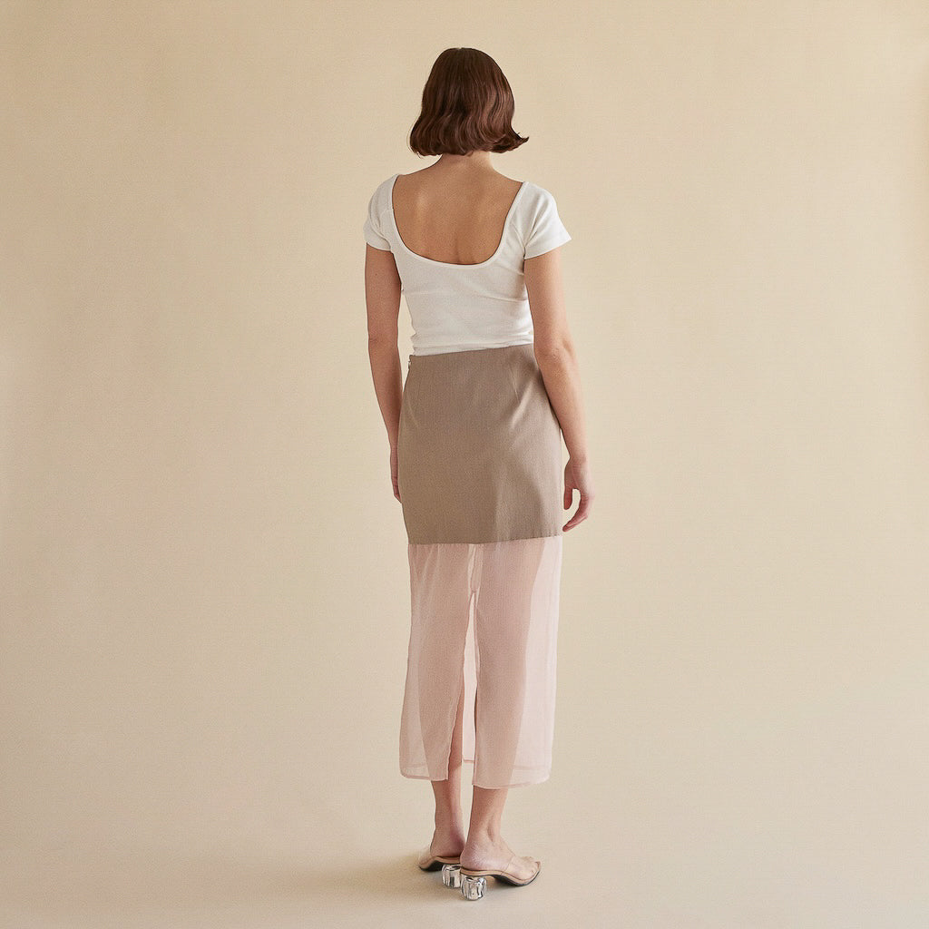 Halfシースルースカート