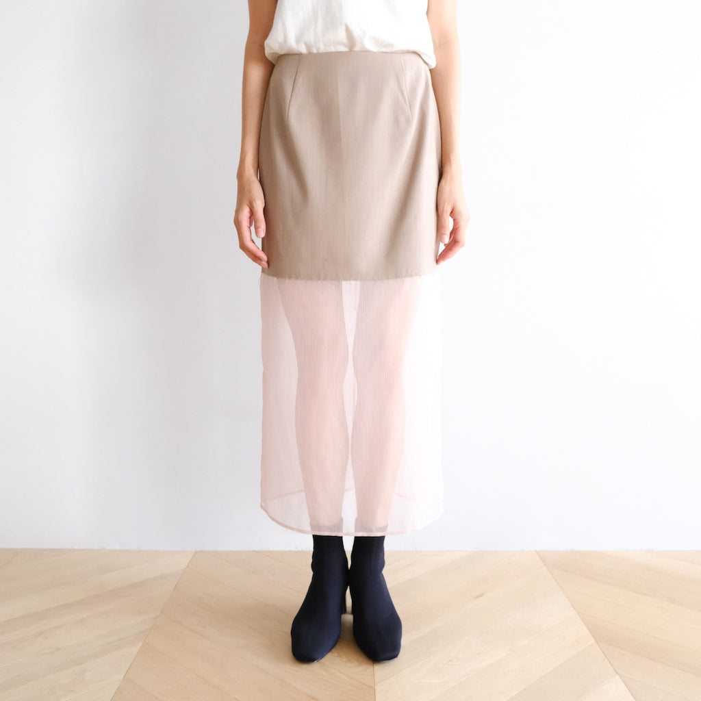 Halfシースルースカート