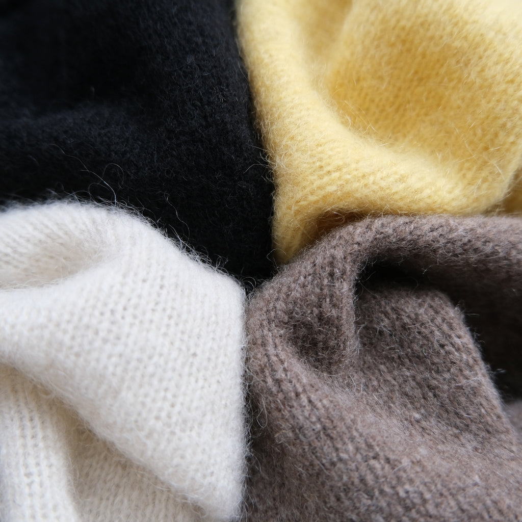 YAKクルーネックFitカーディガン