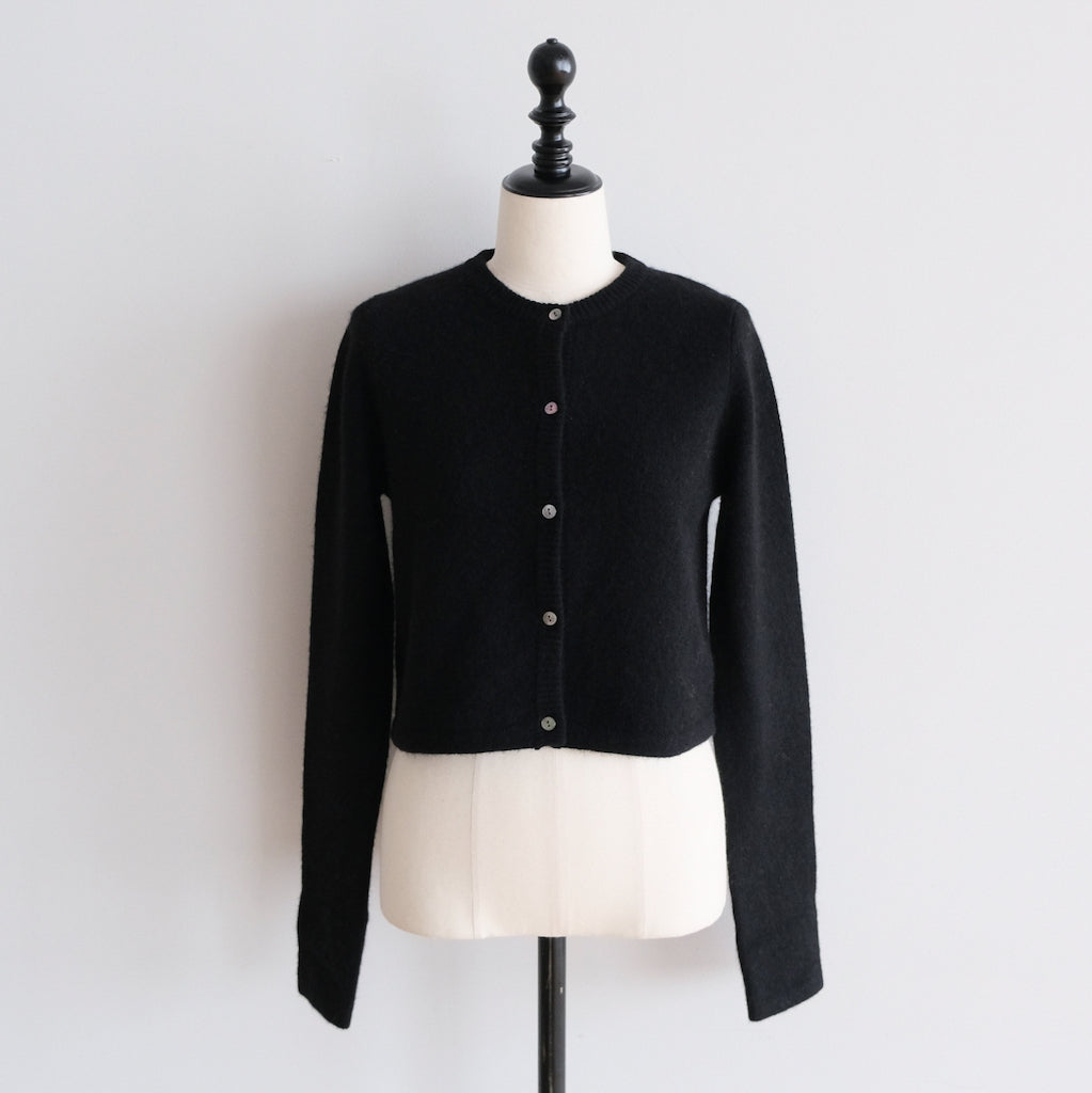 YAKクルーネックFitカーディガン