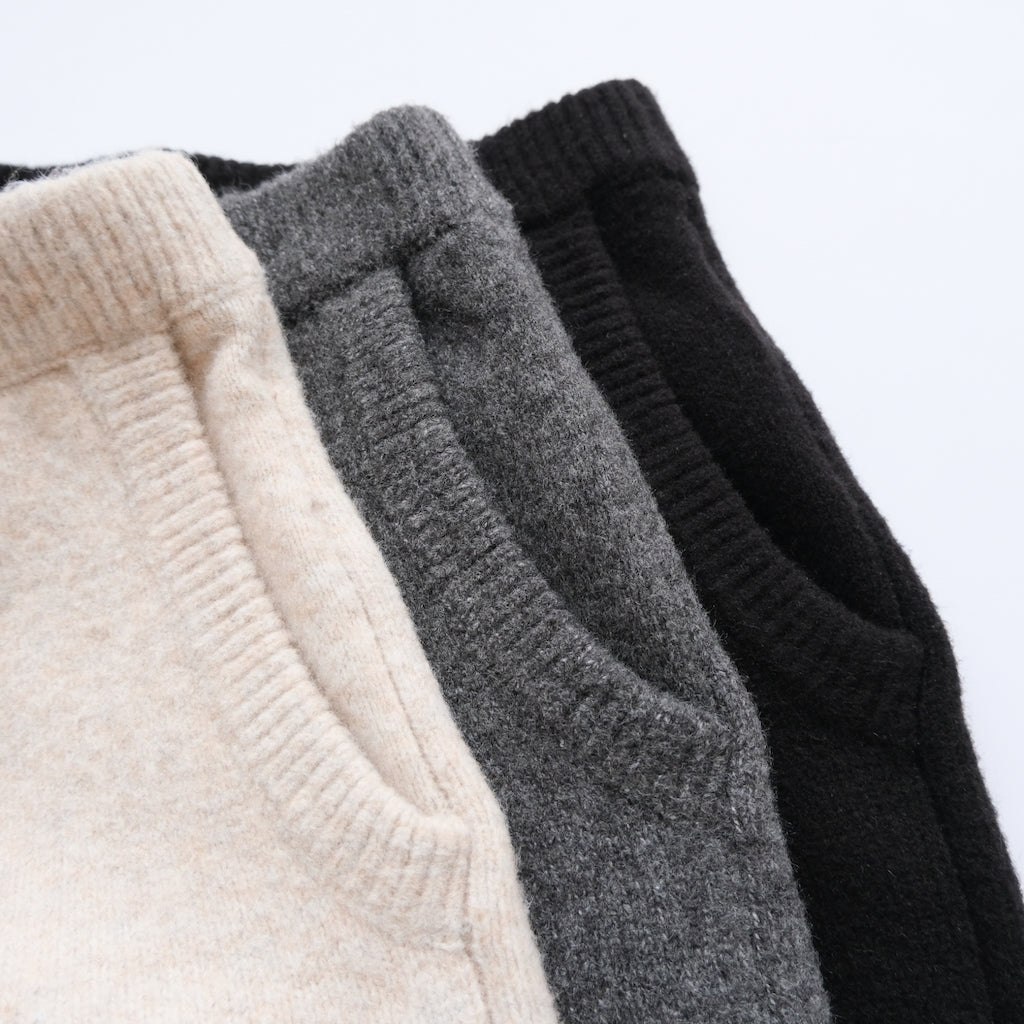 ウールmix Relaxソフトニットパンツ