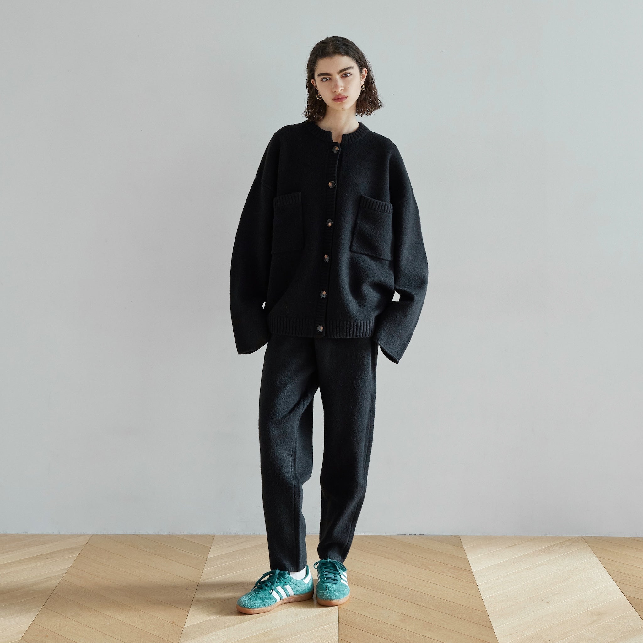 ウールmix Relaxソフトニットパンツ