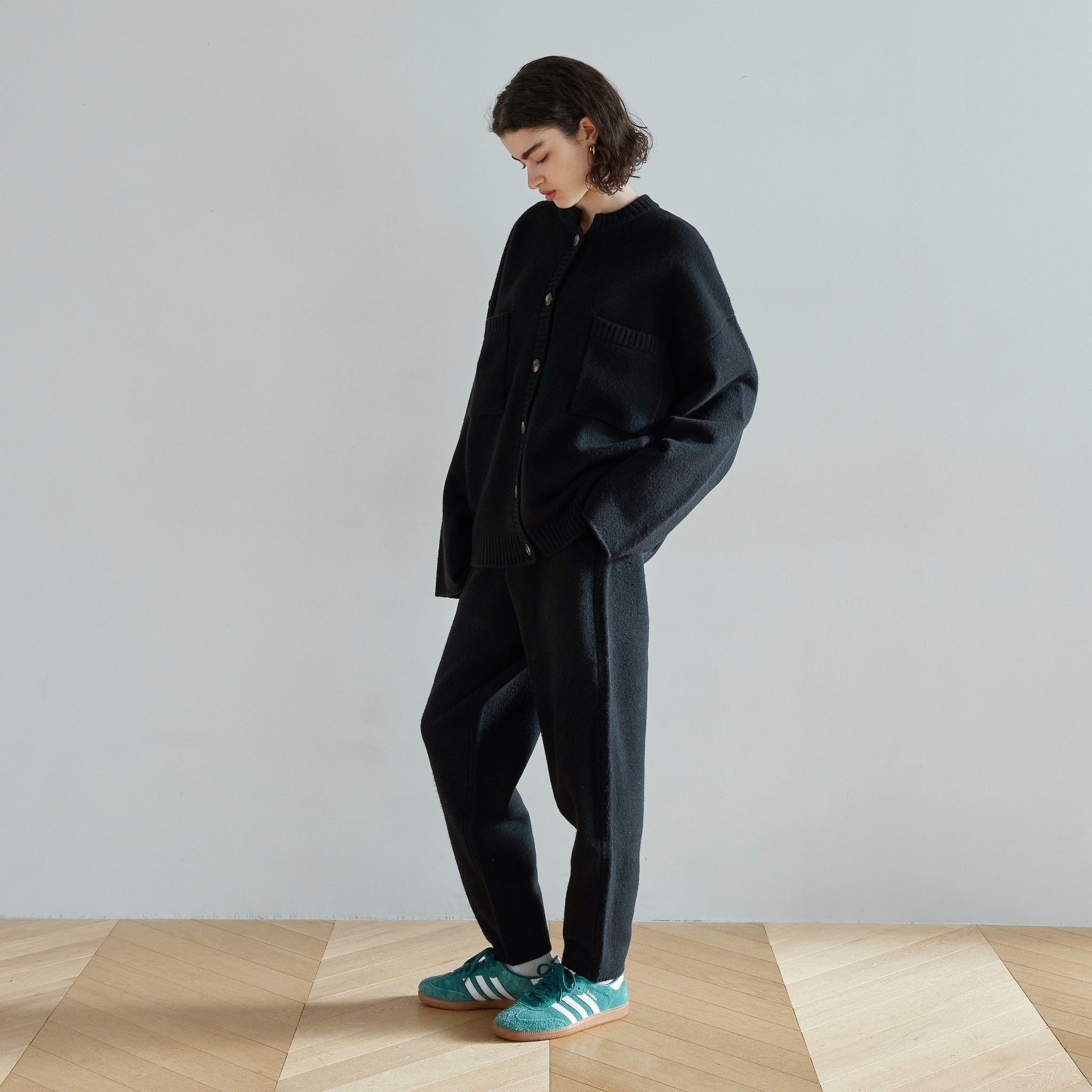 ウールmix Relaxソフトニットパンツ