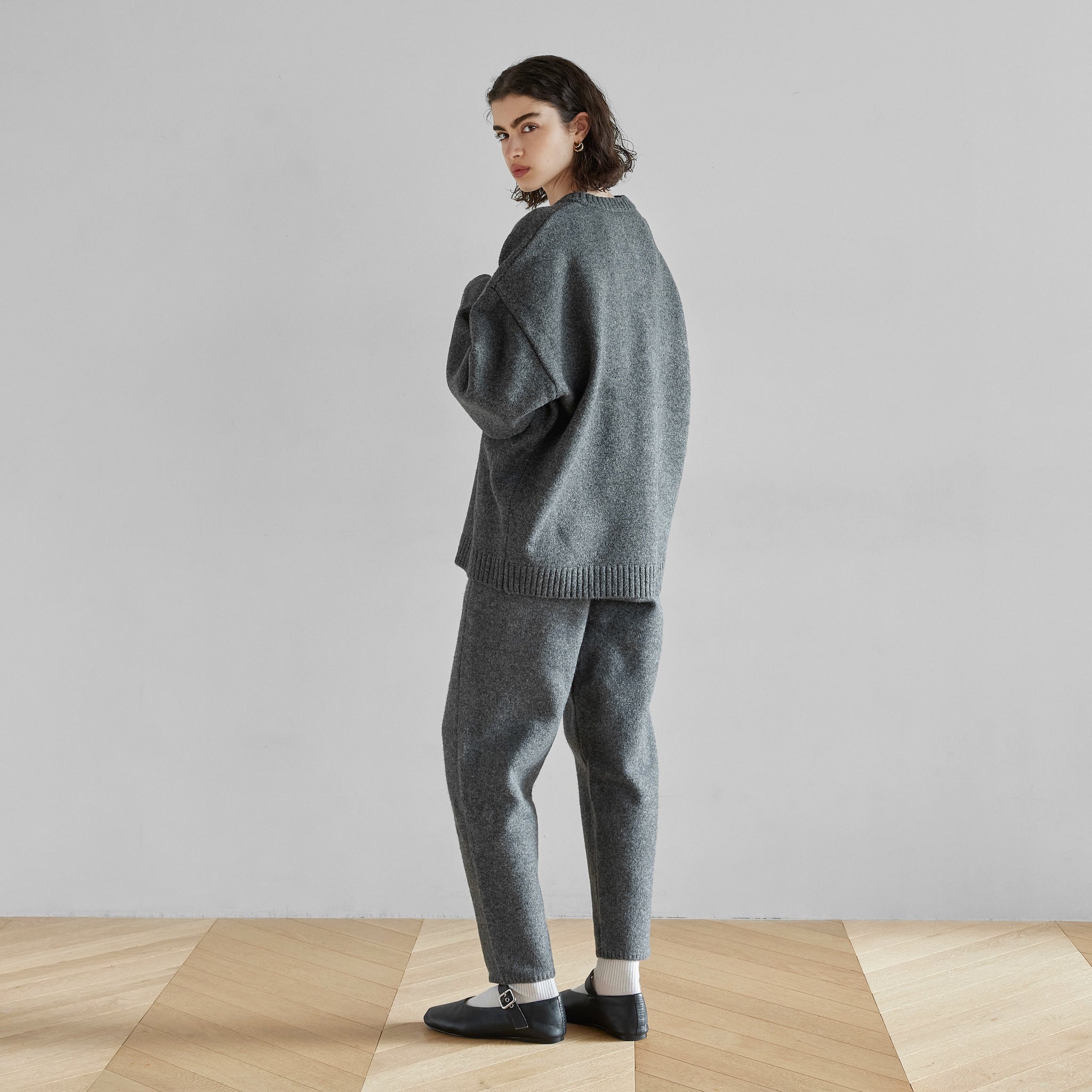 Wool Mix Relax Soft Knit Pants