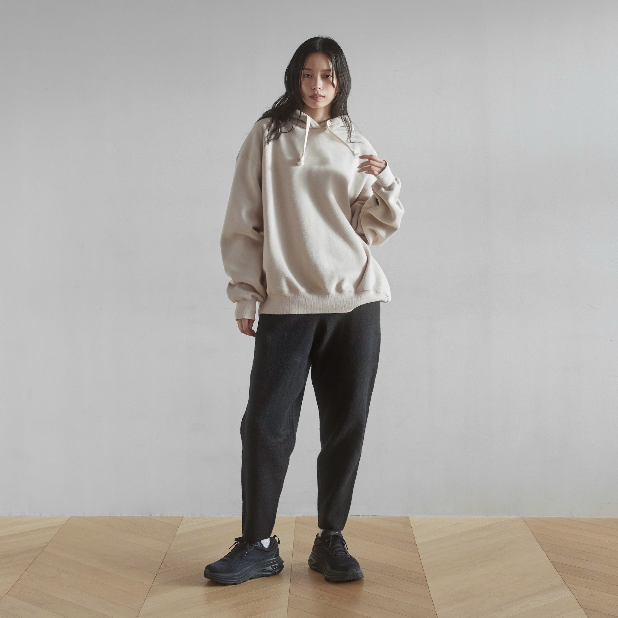 ウールmix Relaxソフトニットパンツ