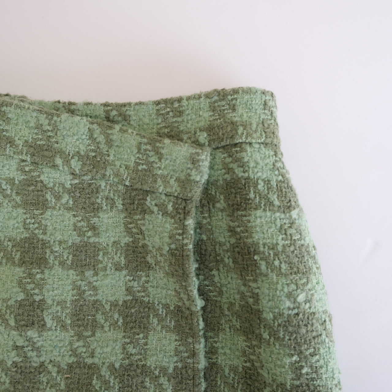 Tweed wrap mini skirt