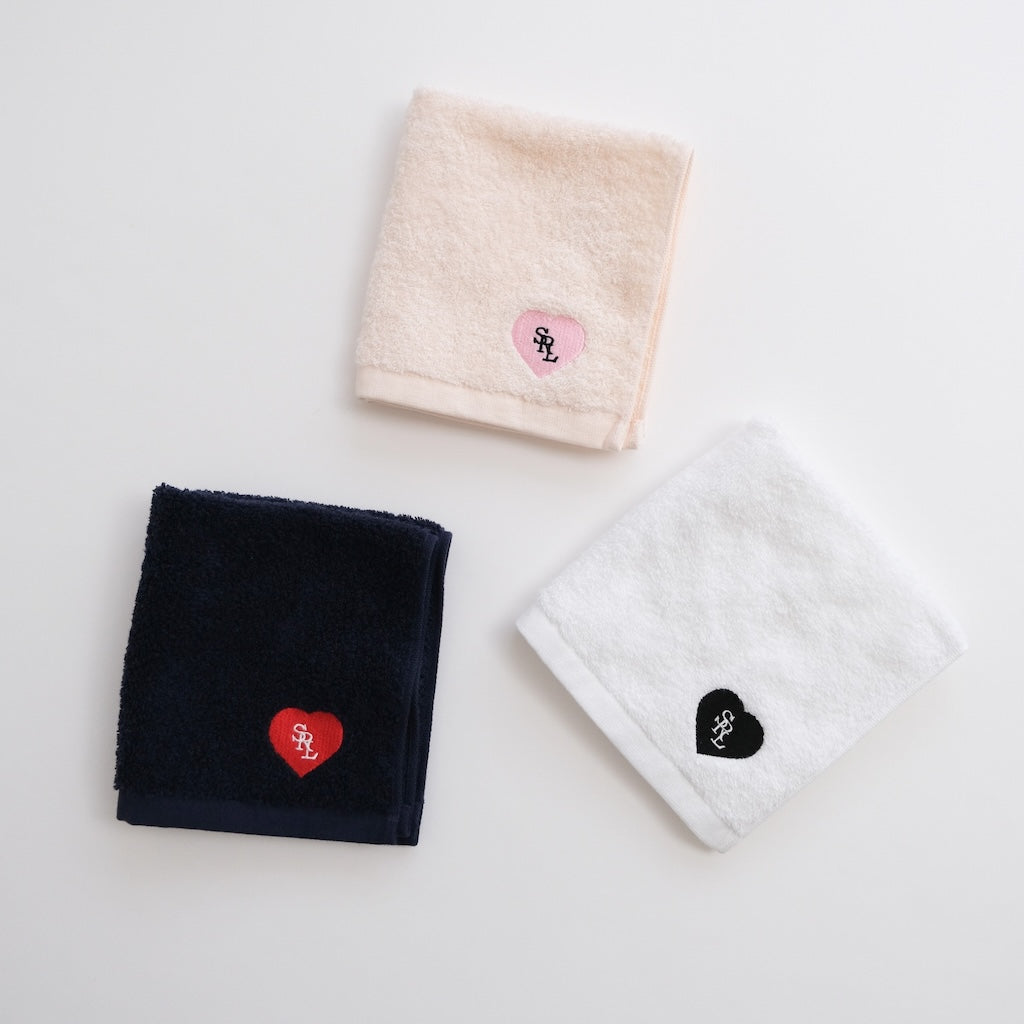 HEART EMBROIDERY Hand towel