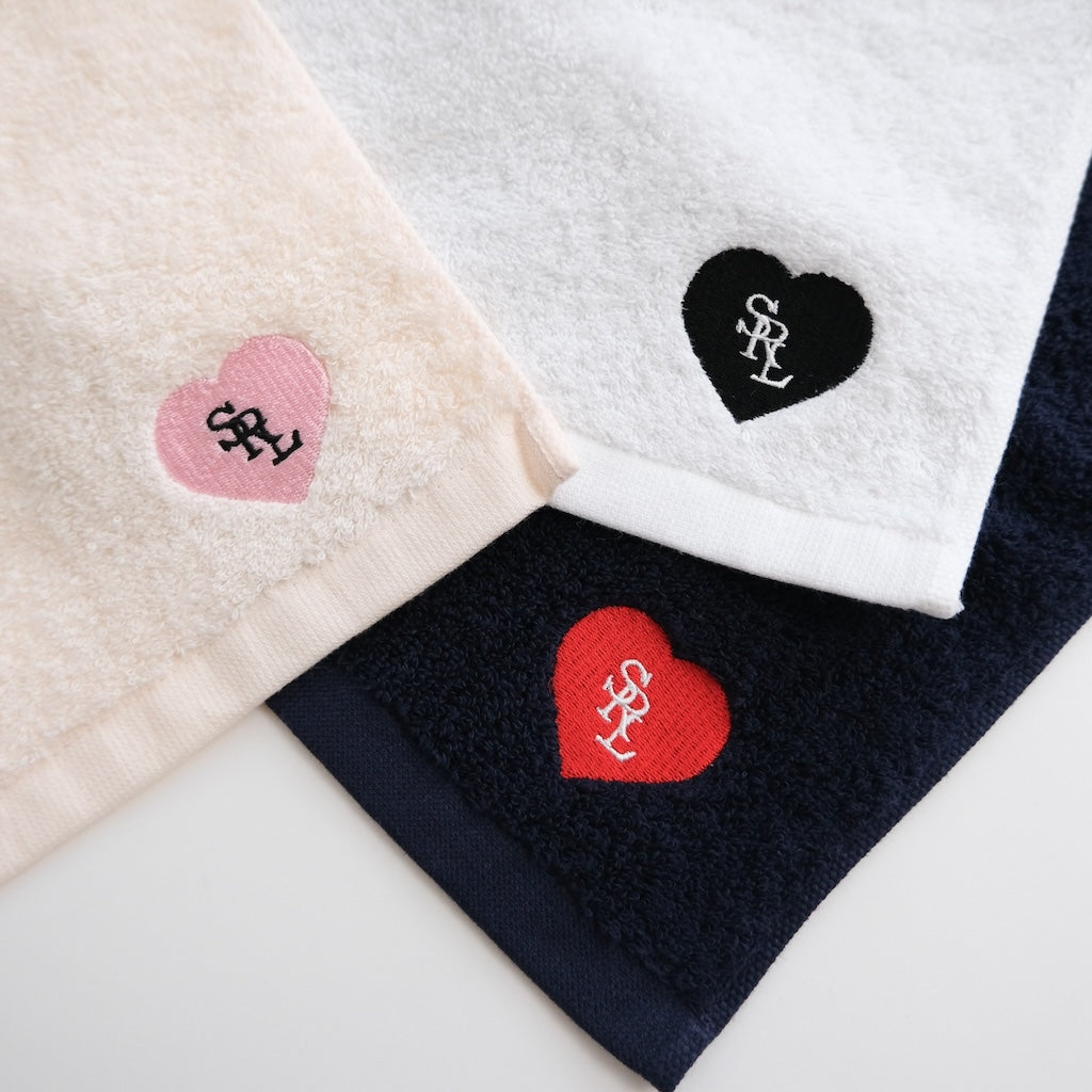 HEART EMBROIDERY Hand towel