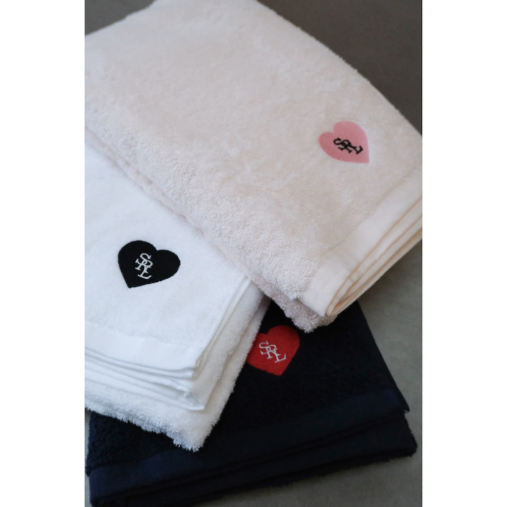 HEART EMBROIDERY Bath towel