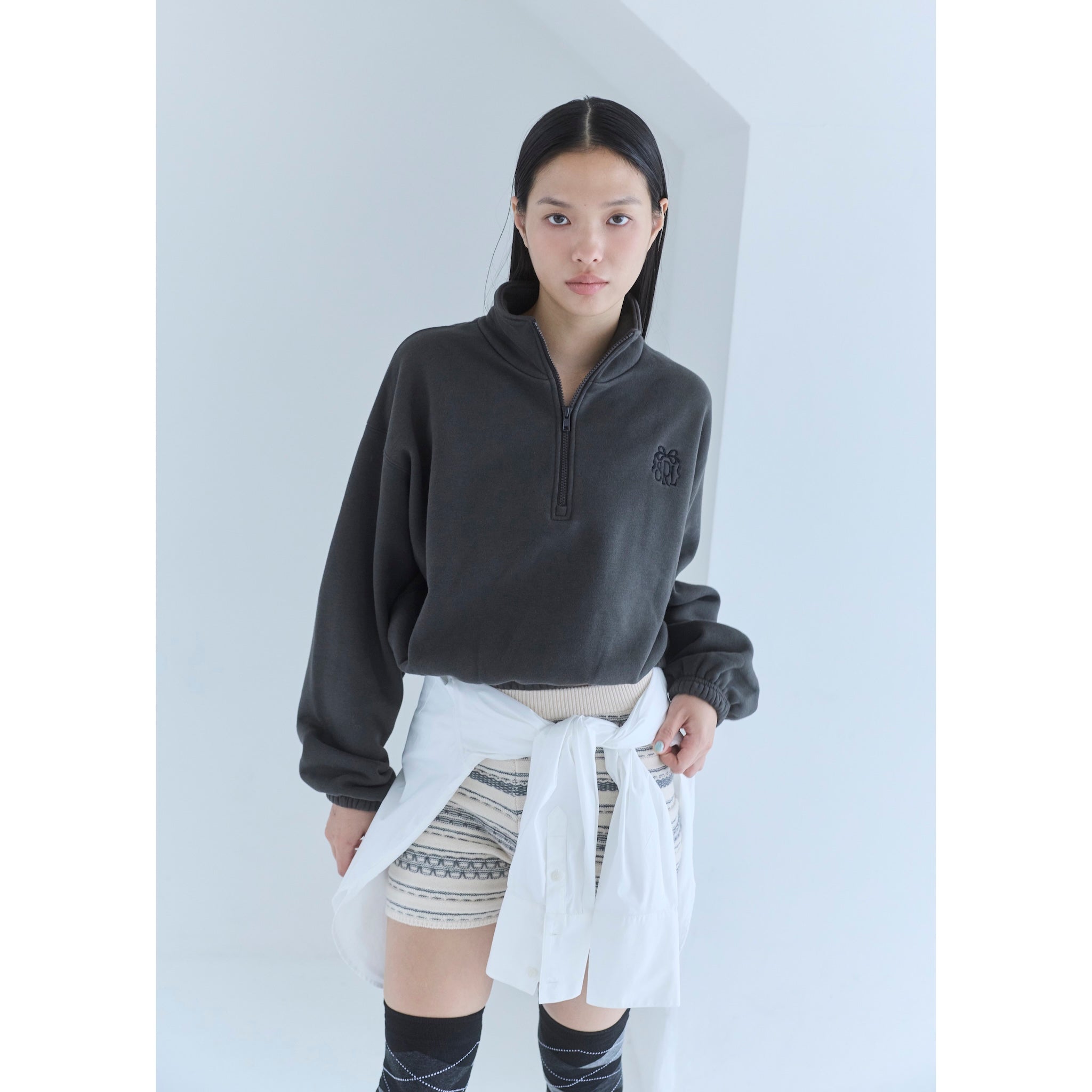 Jacquard knit shorts